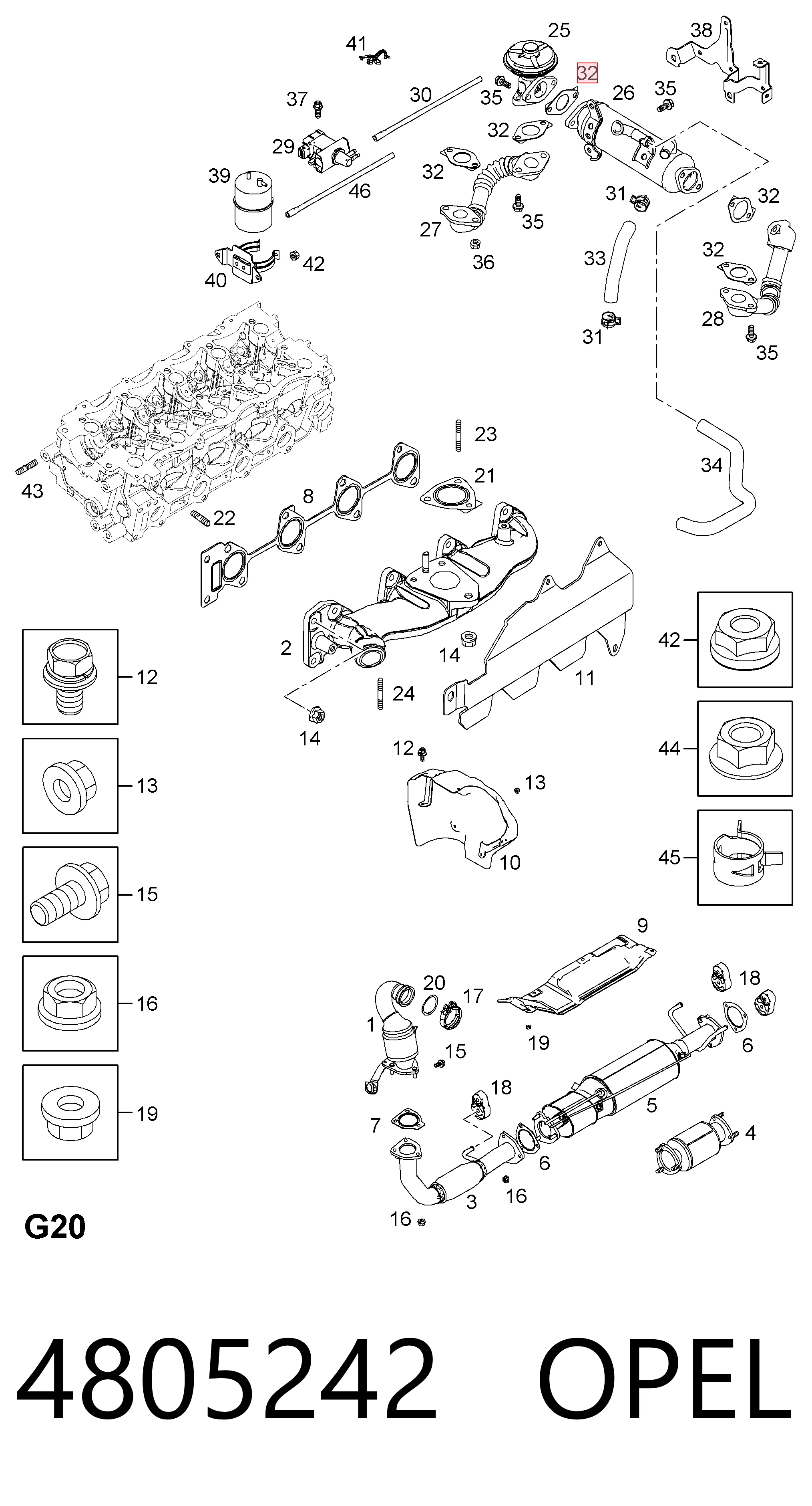 96440396 Peugeot/Citroen Прокладка EGR-клапана рециркуляції