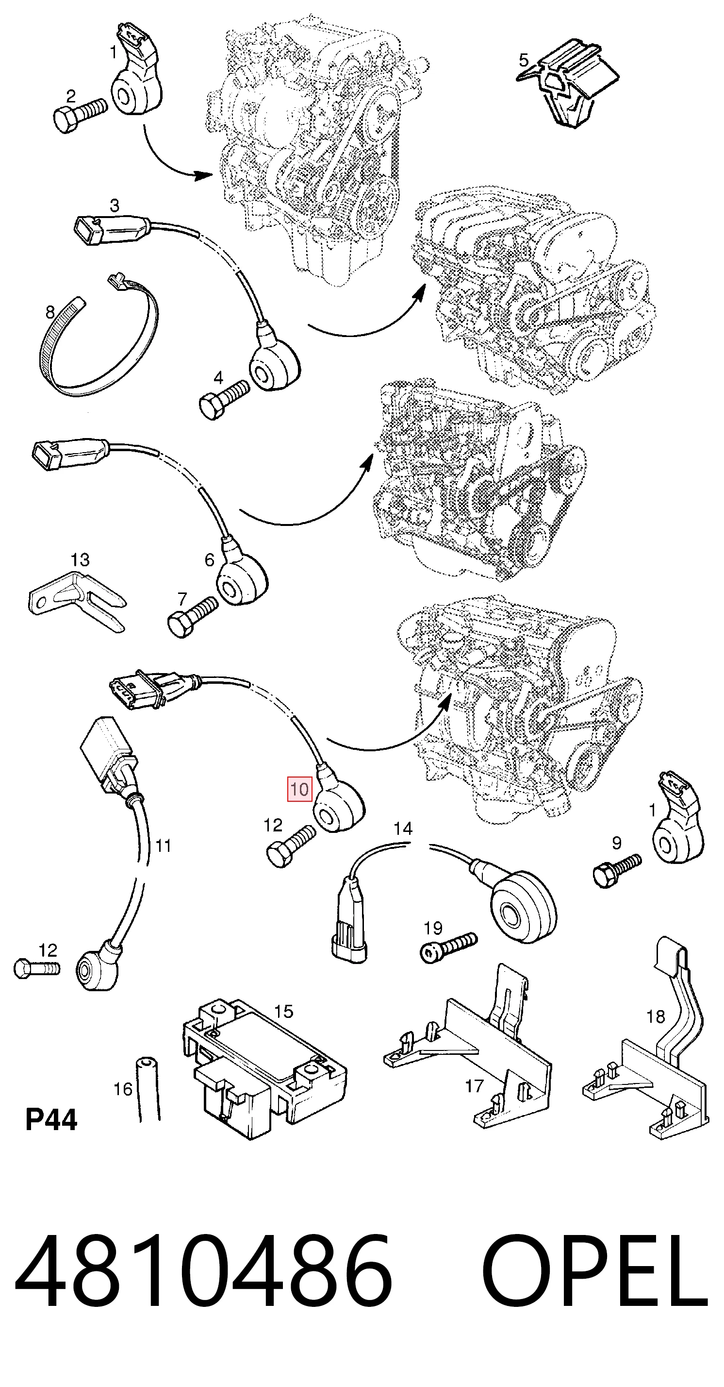 Датчик детонації 213969 General Motors