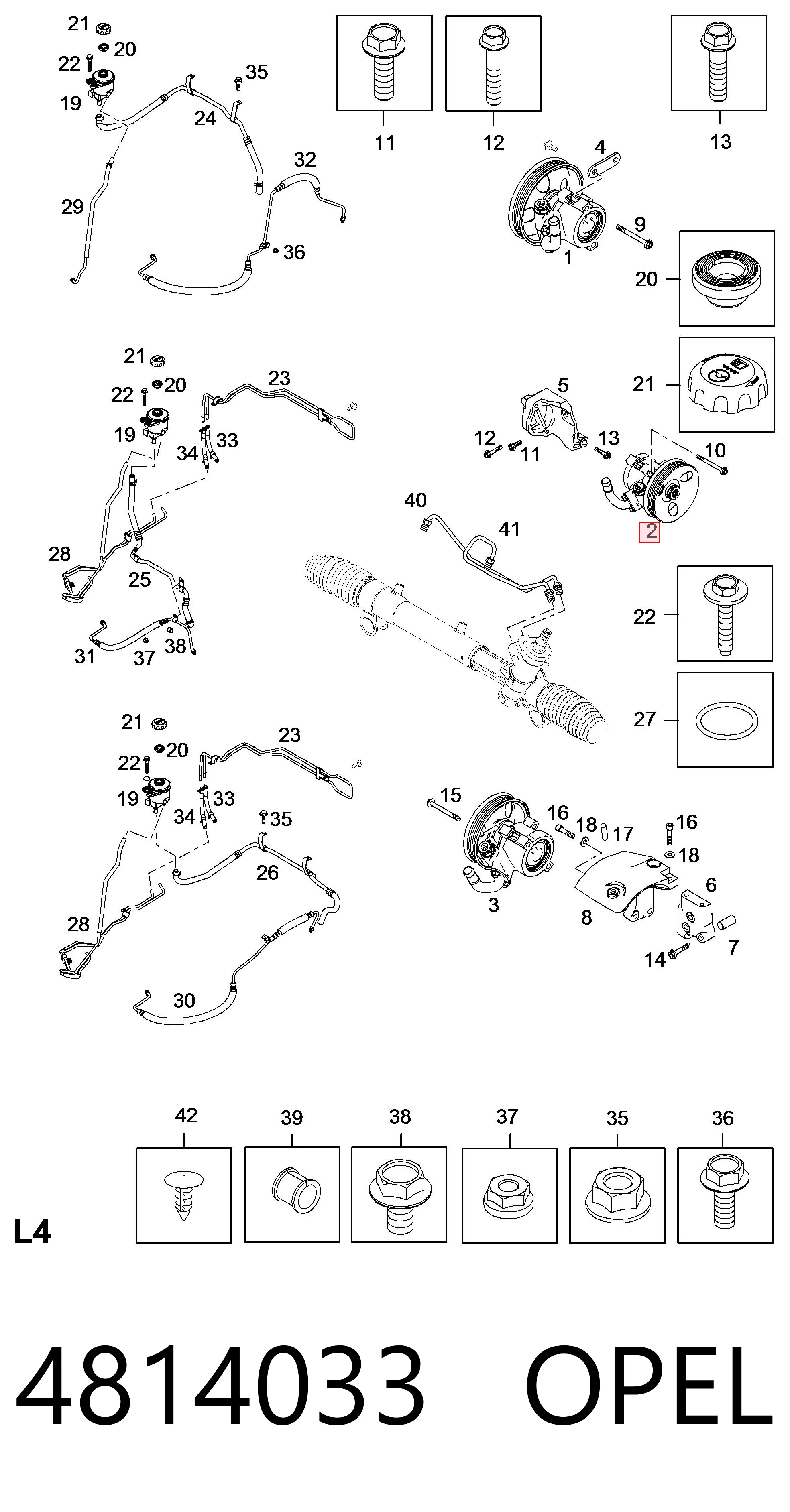 4814033 Opel Насос гідропідсилювача