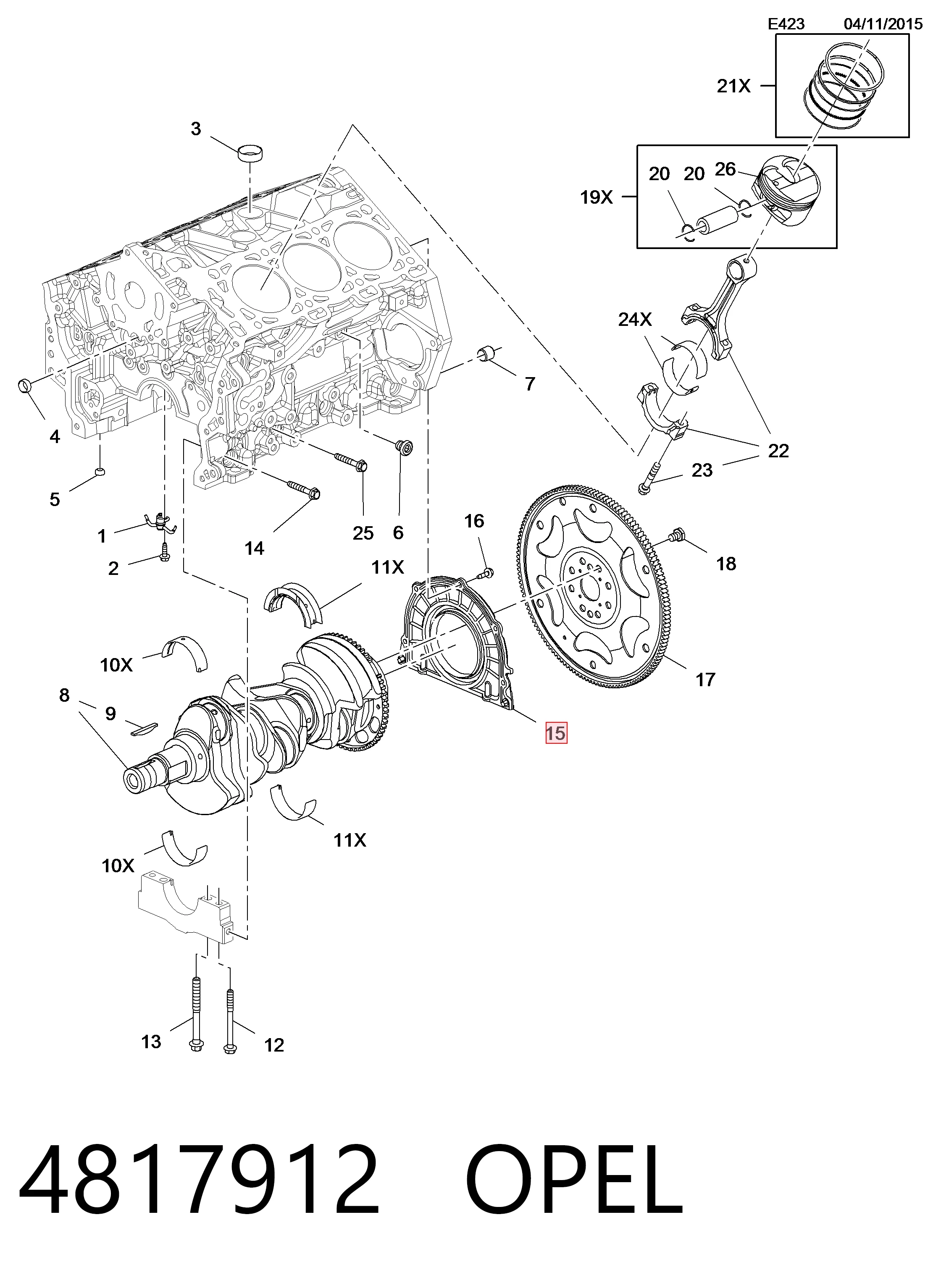 Купити Сальник колінвала задній Chevrolet Captiva II C140