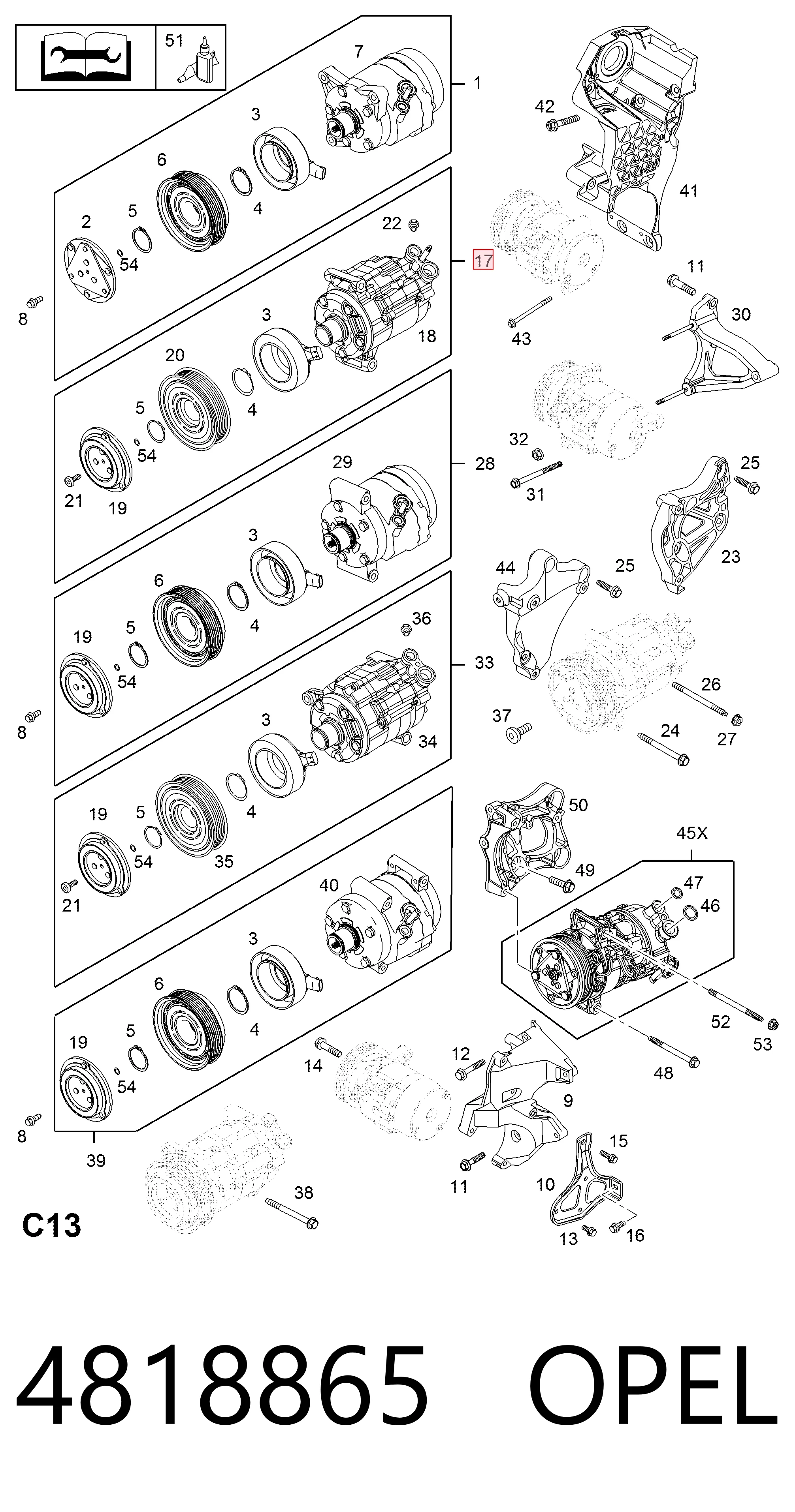 4818865 Opel Компресор холодоагенту
