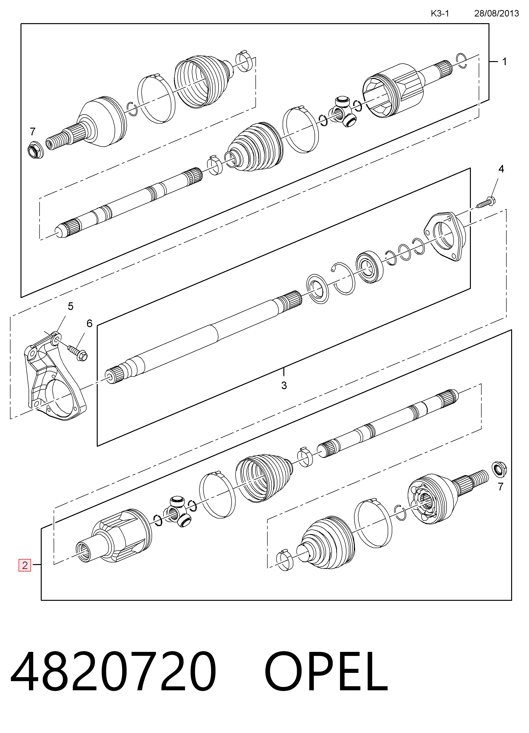 Купити 95299893 Peugeot/Citroen Піввісь права