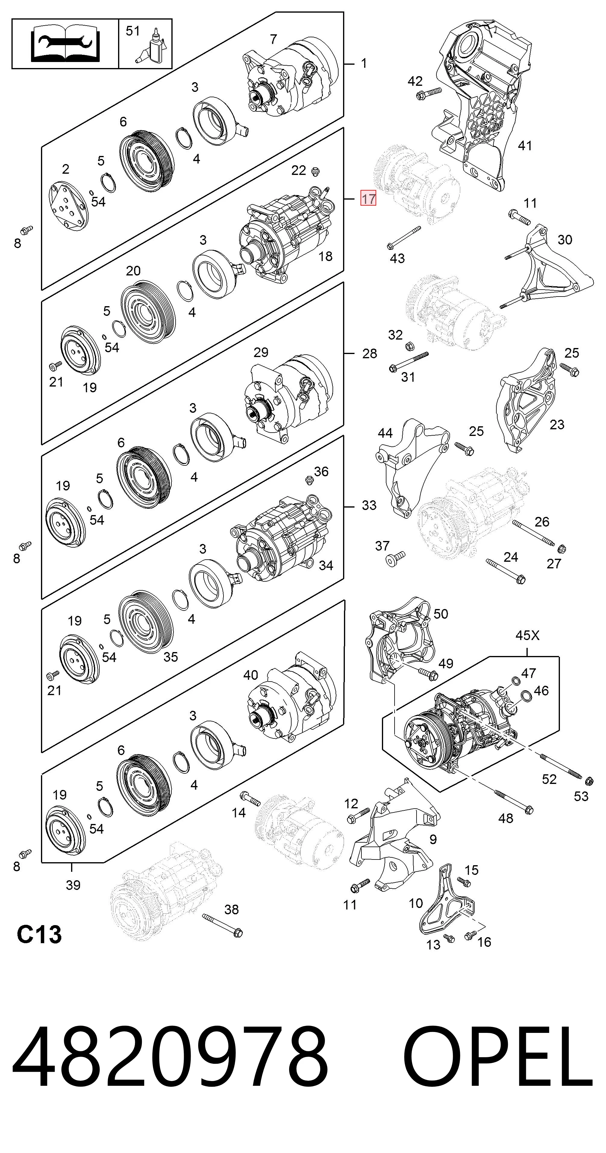 4820978 Opel Компресор холодоагенту