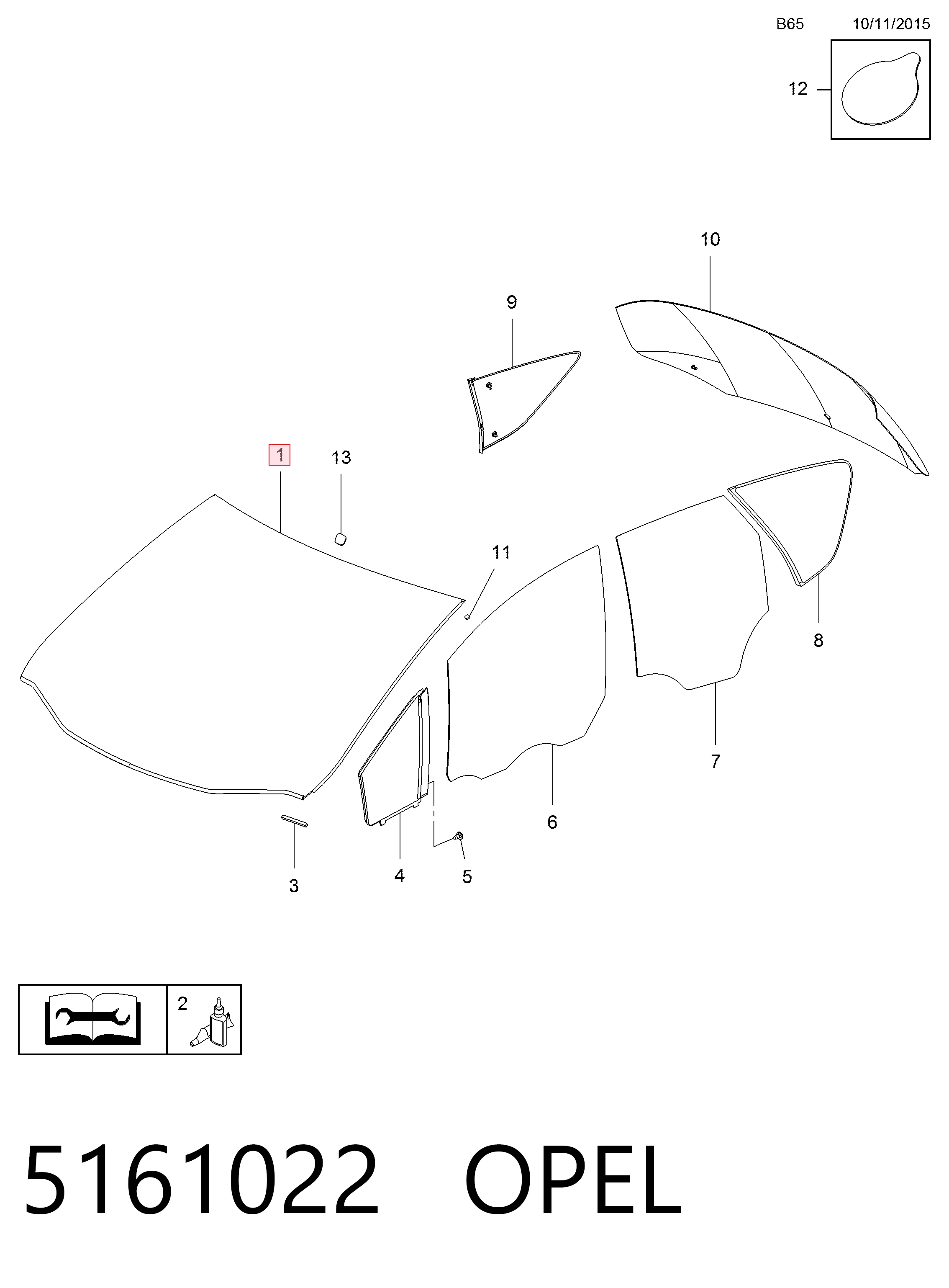 Автоскло General Motors 13266890 ціна, від 21.23 USD