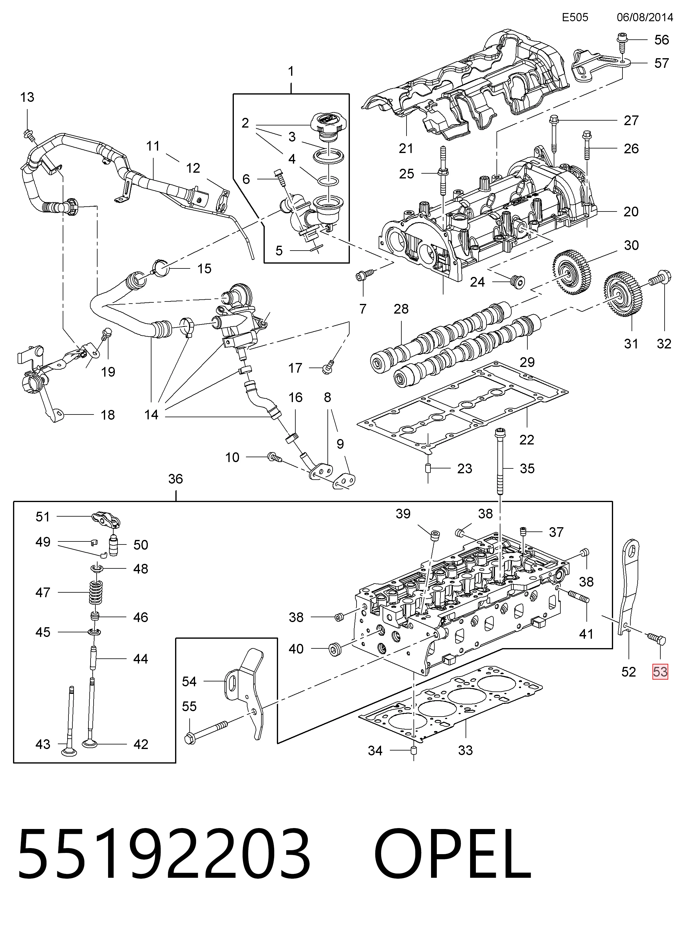 Болт вихлопної системи (глушника) 55192203 Peugeot/Citroen