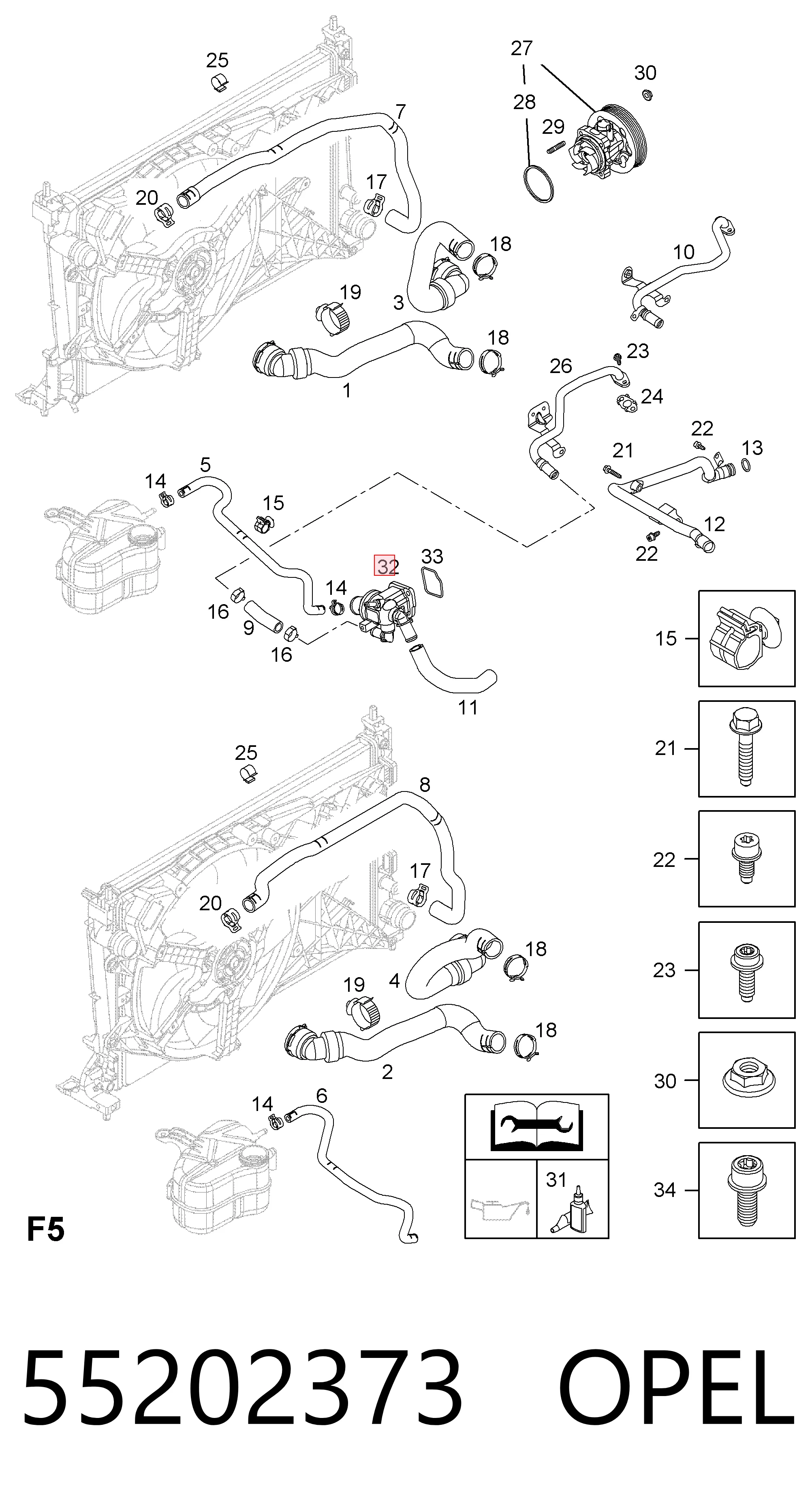 55202373 Opel Авто термостат