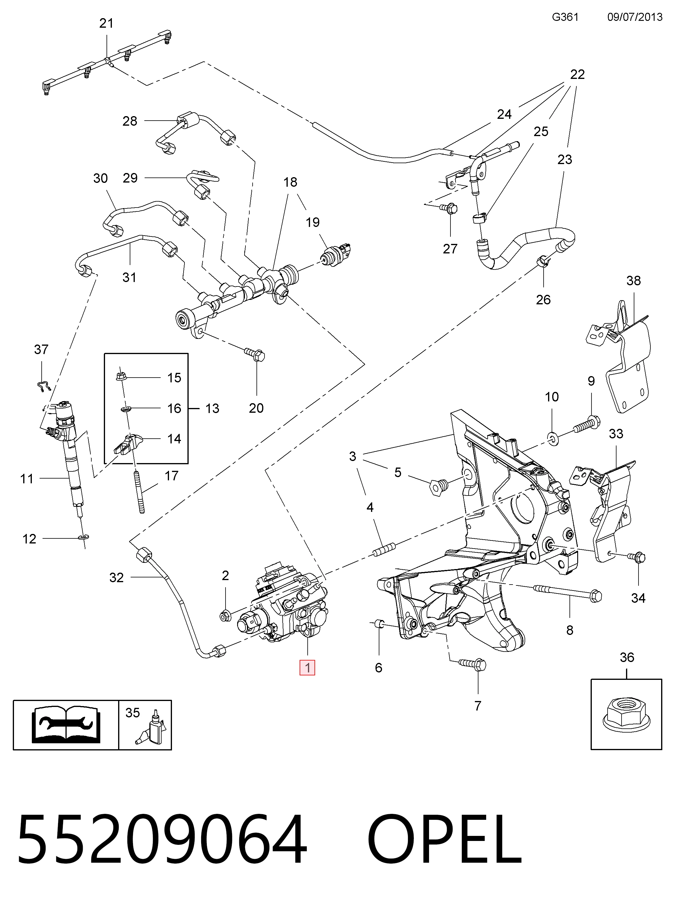Паливний насос високого тиску 445010183 General Motors