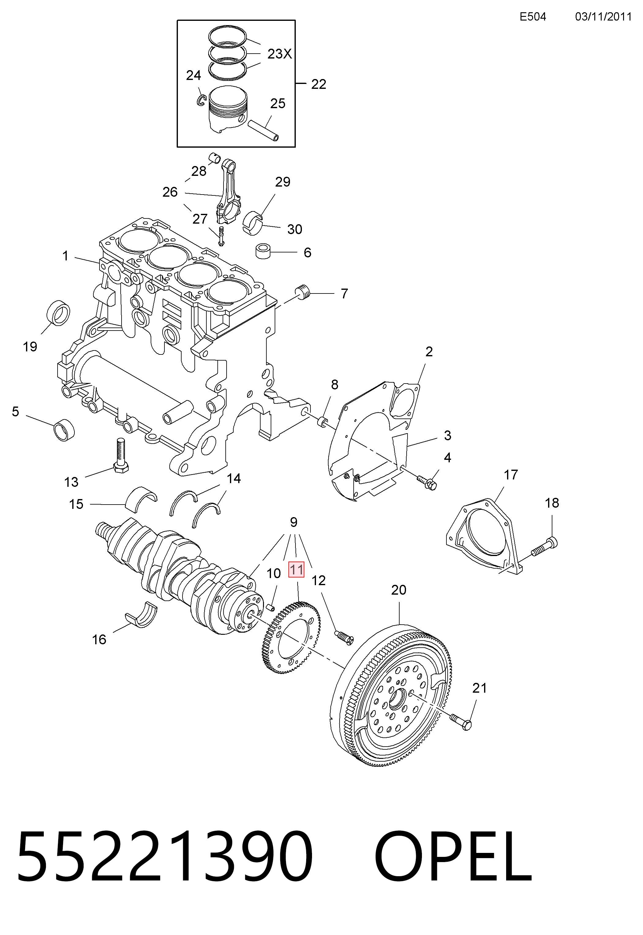  General Motors 55221390 ціна, від 31.77 USD