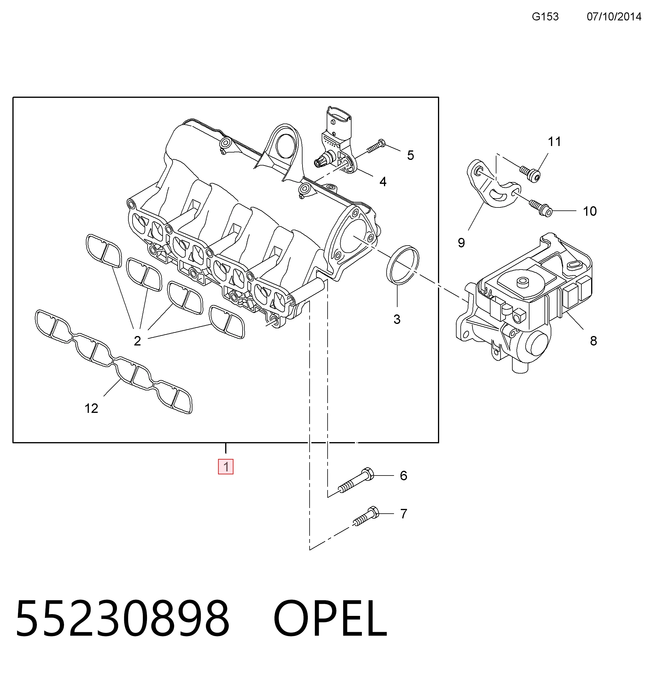 Купити Впускний колектор Fiat Panda II 169A