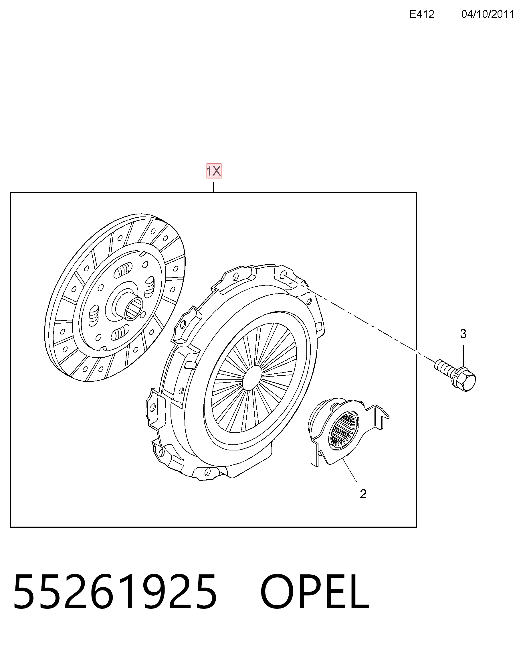 Зчеплення 55261925 Fiat/Alfa/Lancia