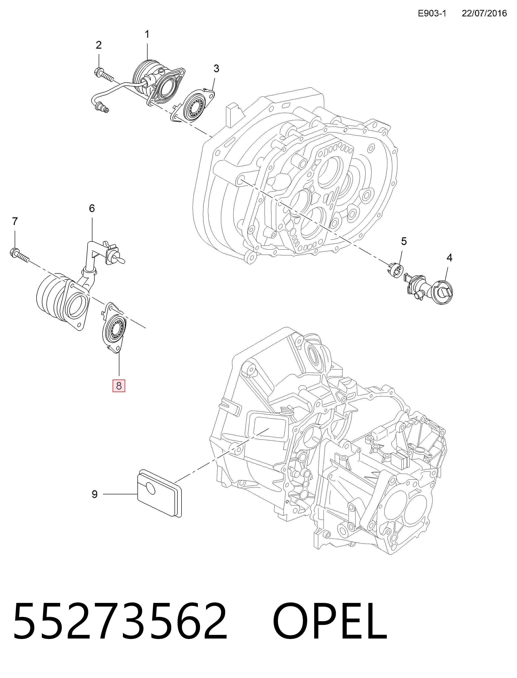 Сальник АКПП/КПП, вхідного/первинного валу 55210247 General Motors