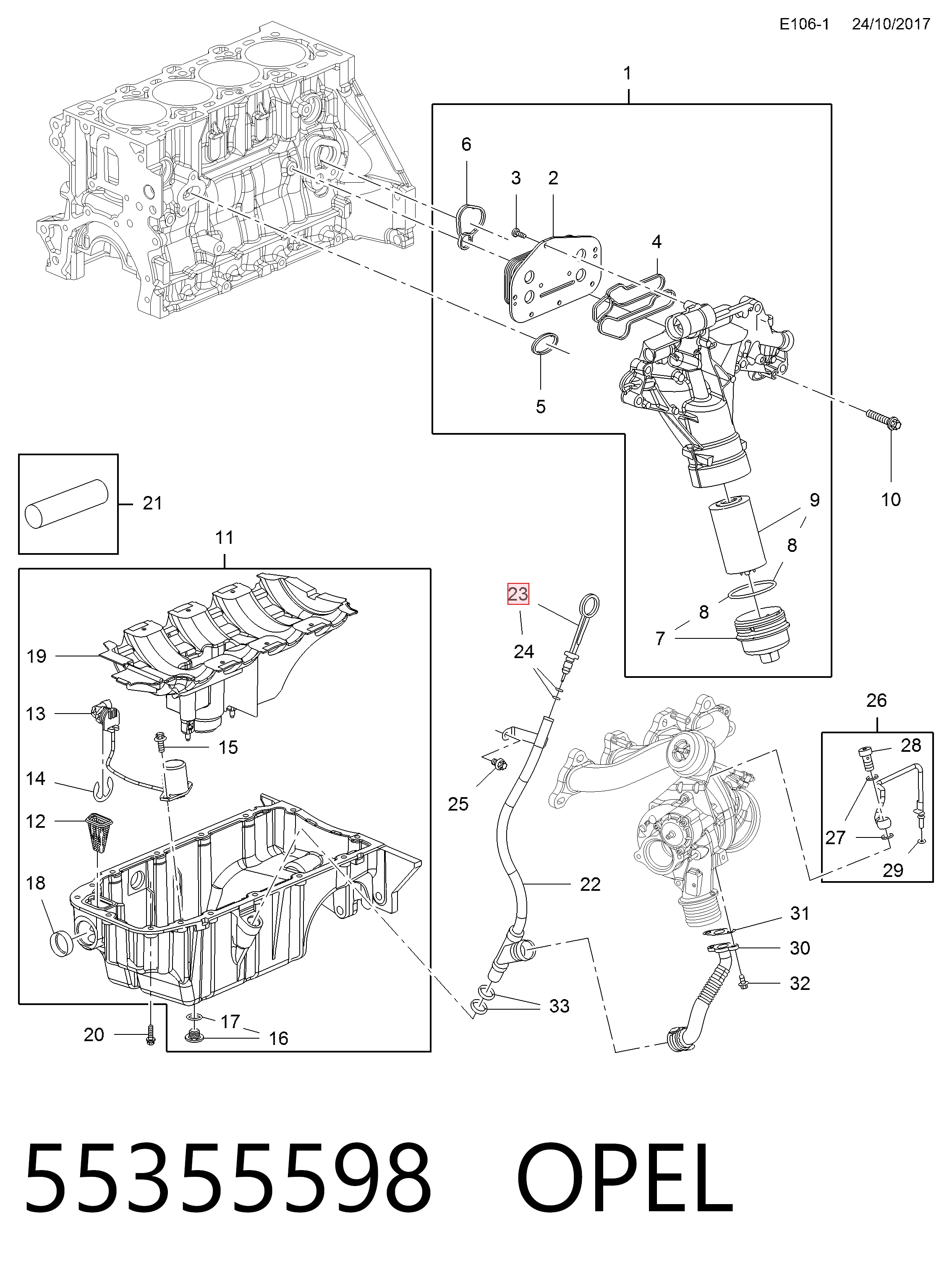 55355598 Opel Покажчик рівня масла