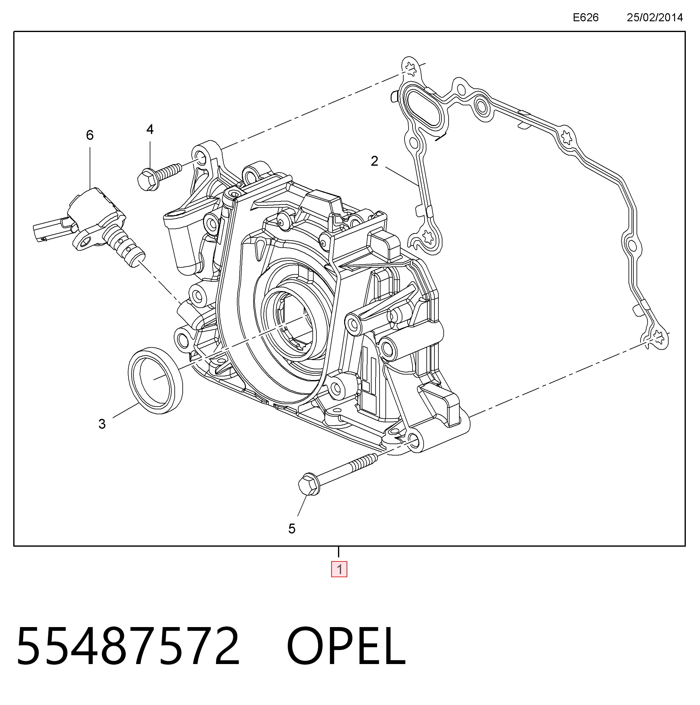 55487572 General Motors Масляний насос двигуна