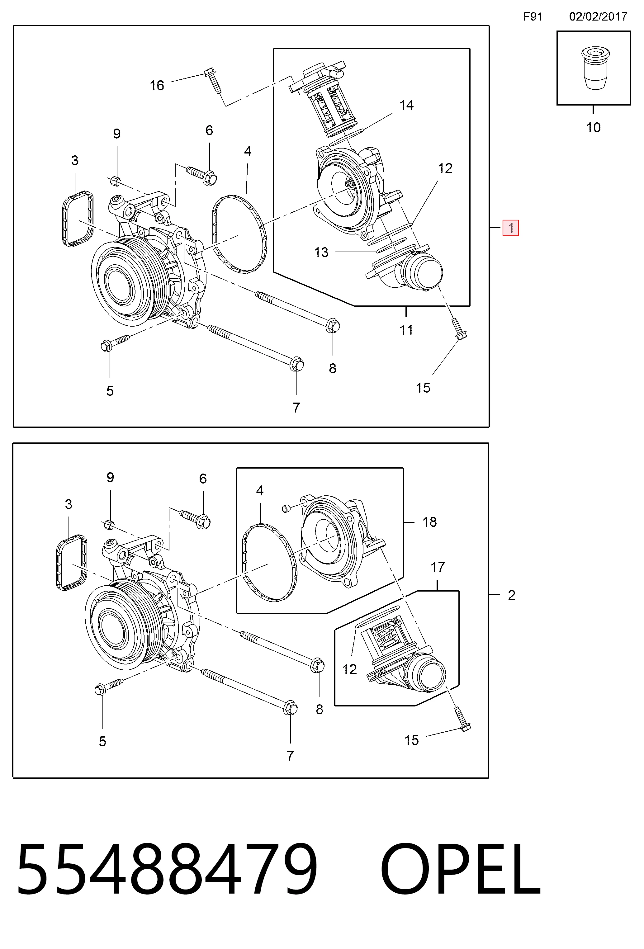 Купити PA10474 Bugatti Насос охолоджуючої рідини