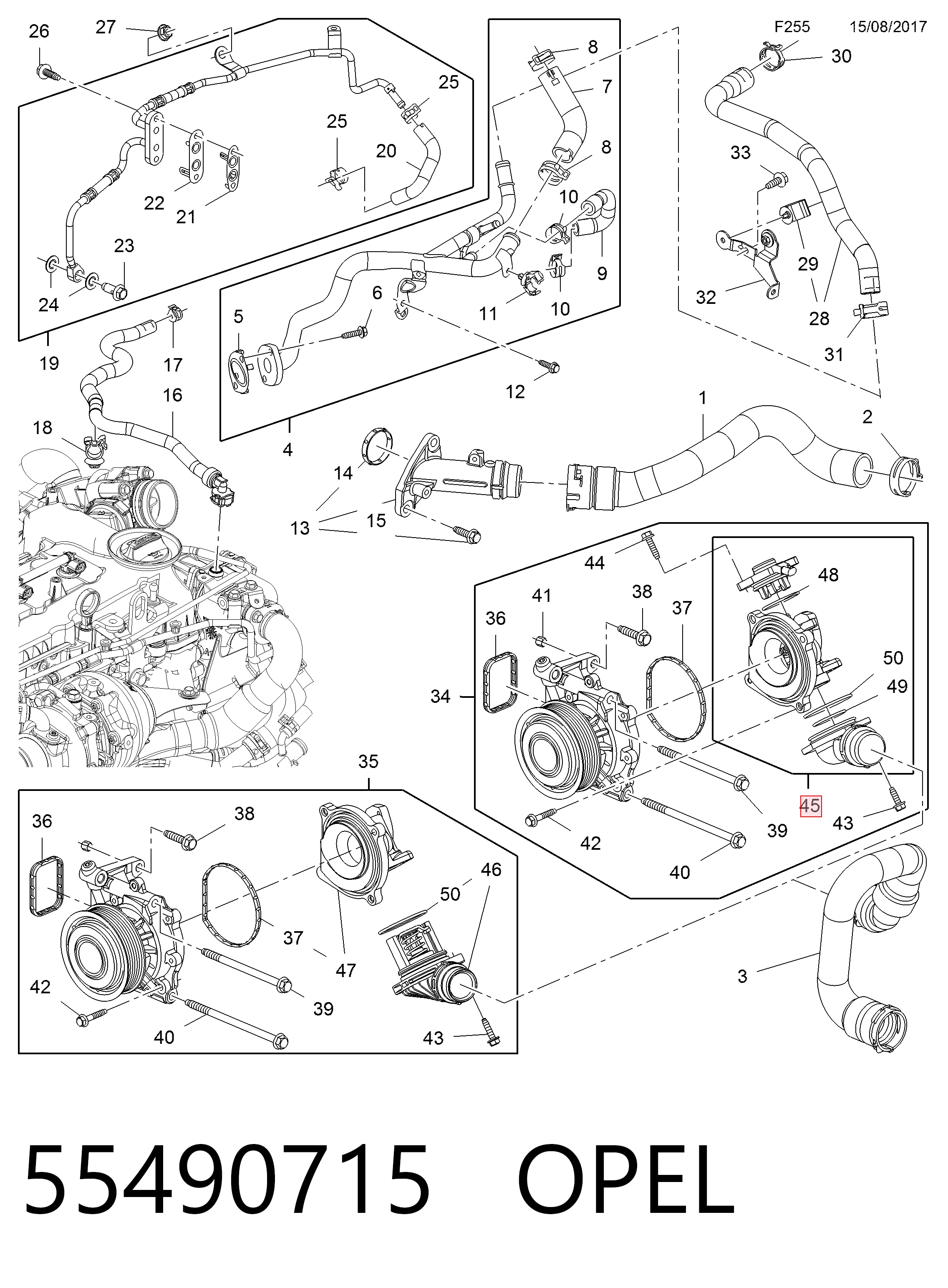 55490715 Opel Авто термостат