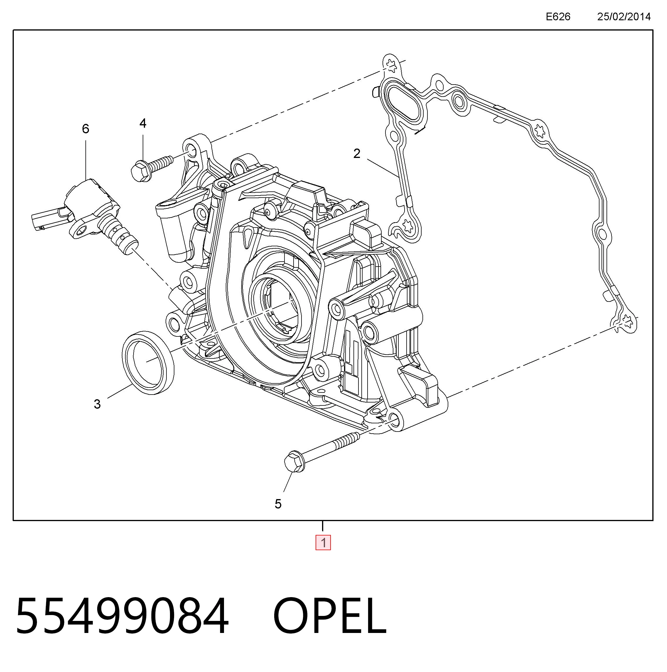 55499084 Opel Масляний насос двигуна