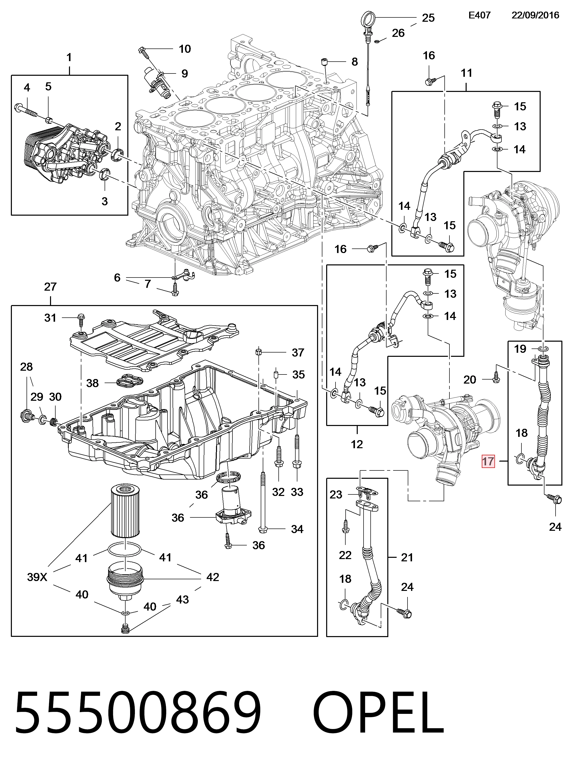 Трубка/шланг відводу масла від турбіни General Motors 55498956 ціна, від 25.59 USD