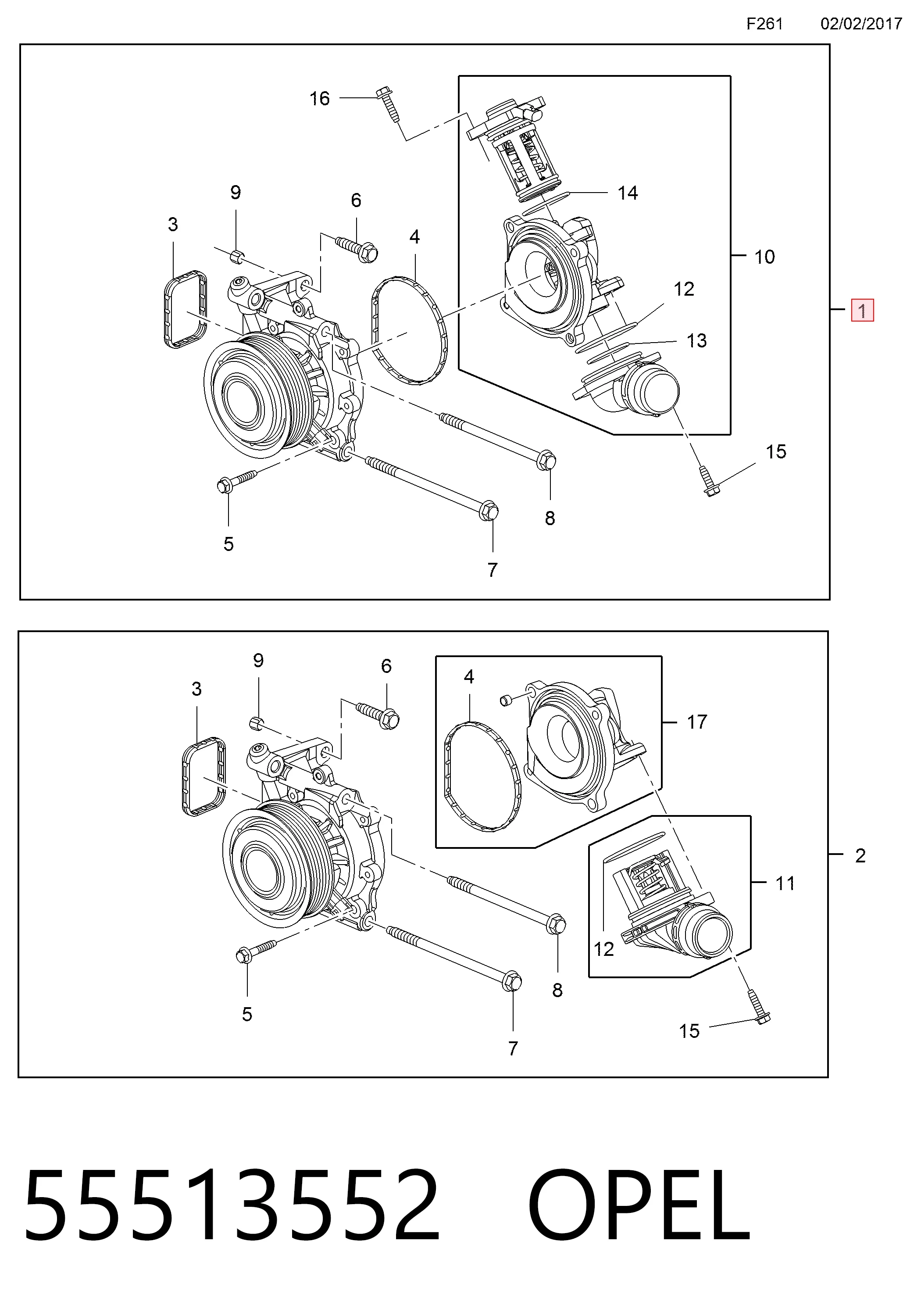 PA10474 Bugatti Насос охолодження