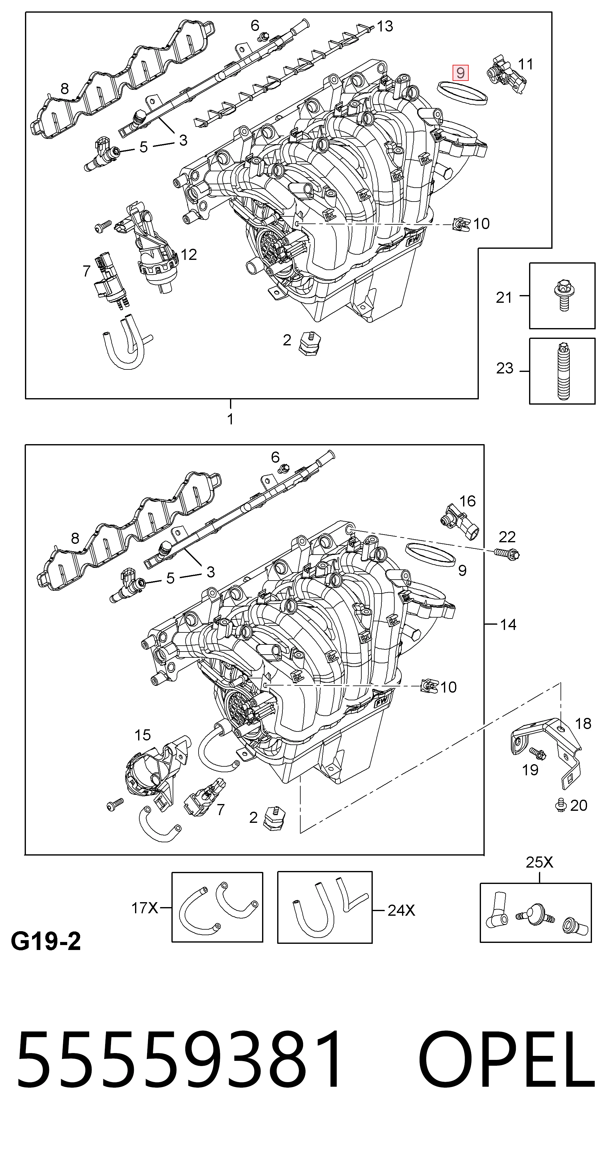 Прокладка дросельної заслінки 55564973 Peugeot/Citroen