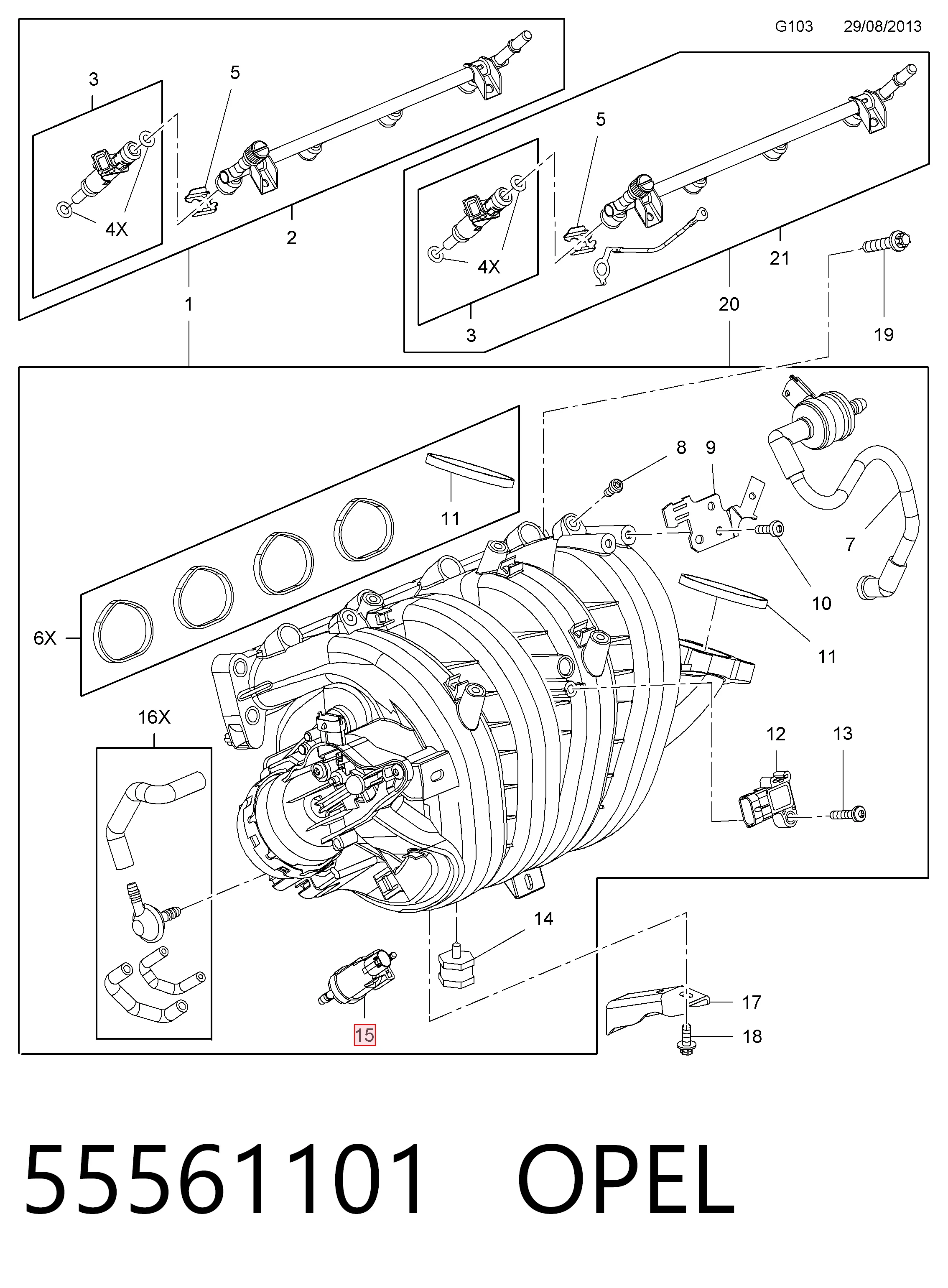Купити 93185739 Peugeot/Citroen Клапан перетворювач тиску наддуву (соленоїд)