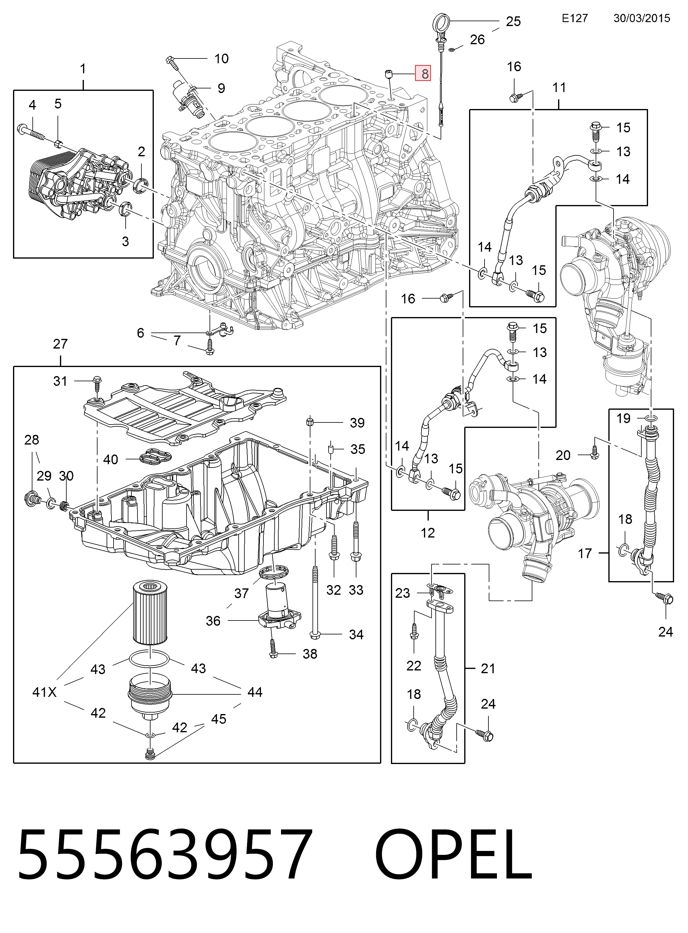 55563957 Opel Клапан подачі палива