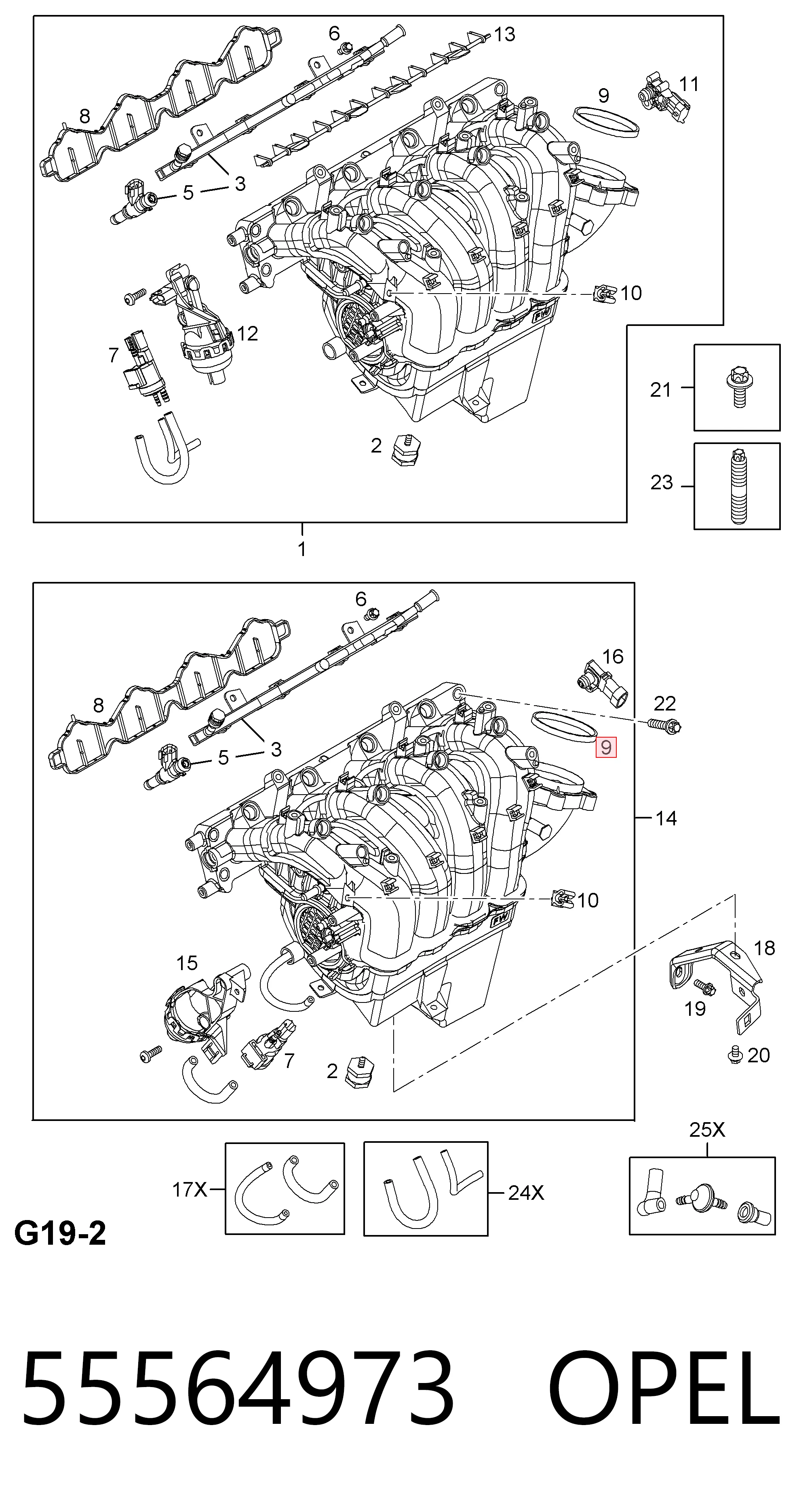 Прокладка дросельної заслінки Peugeot/Citroen 55564973