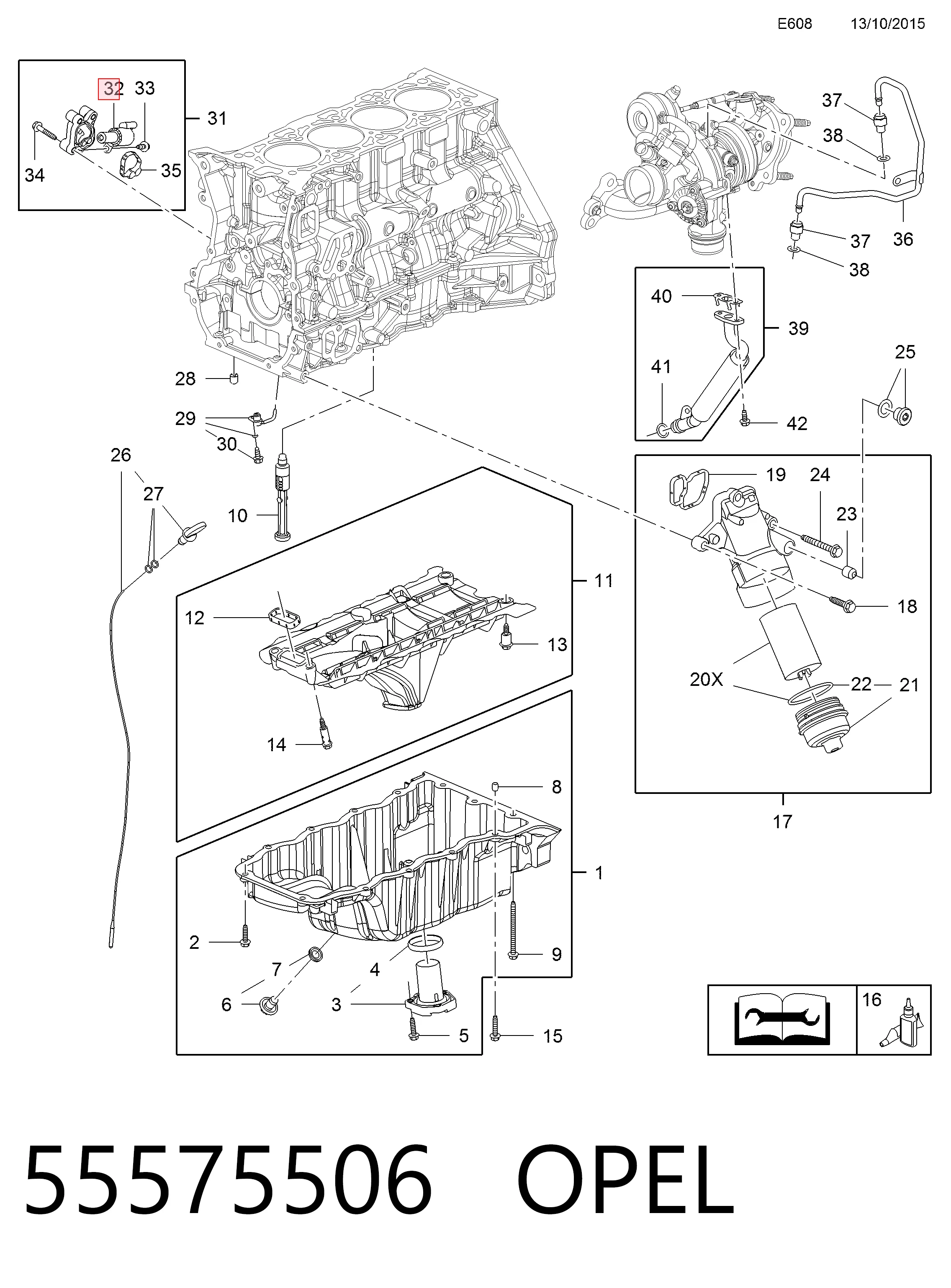 55575506 General Motors Клапан регулювання тиску масла