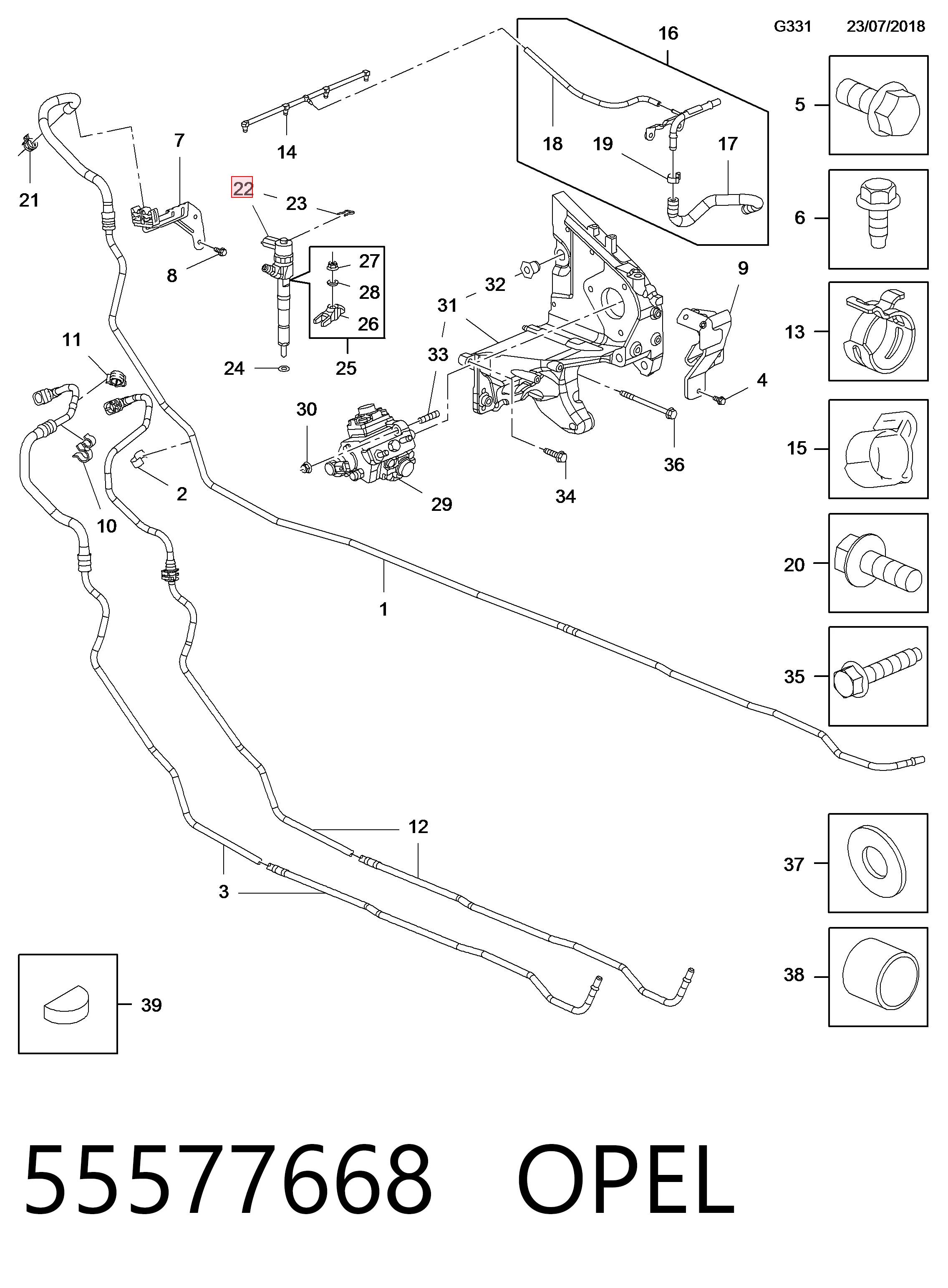 Купити 445110423 Bosch Форсунка дизельна в зборі, розпилювач + тримач