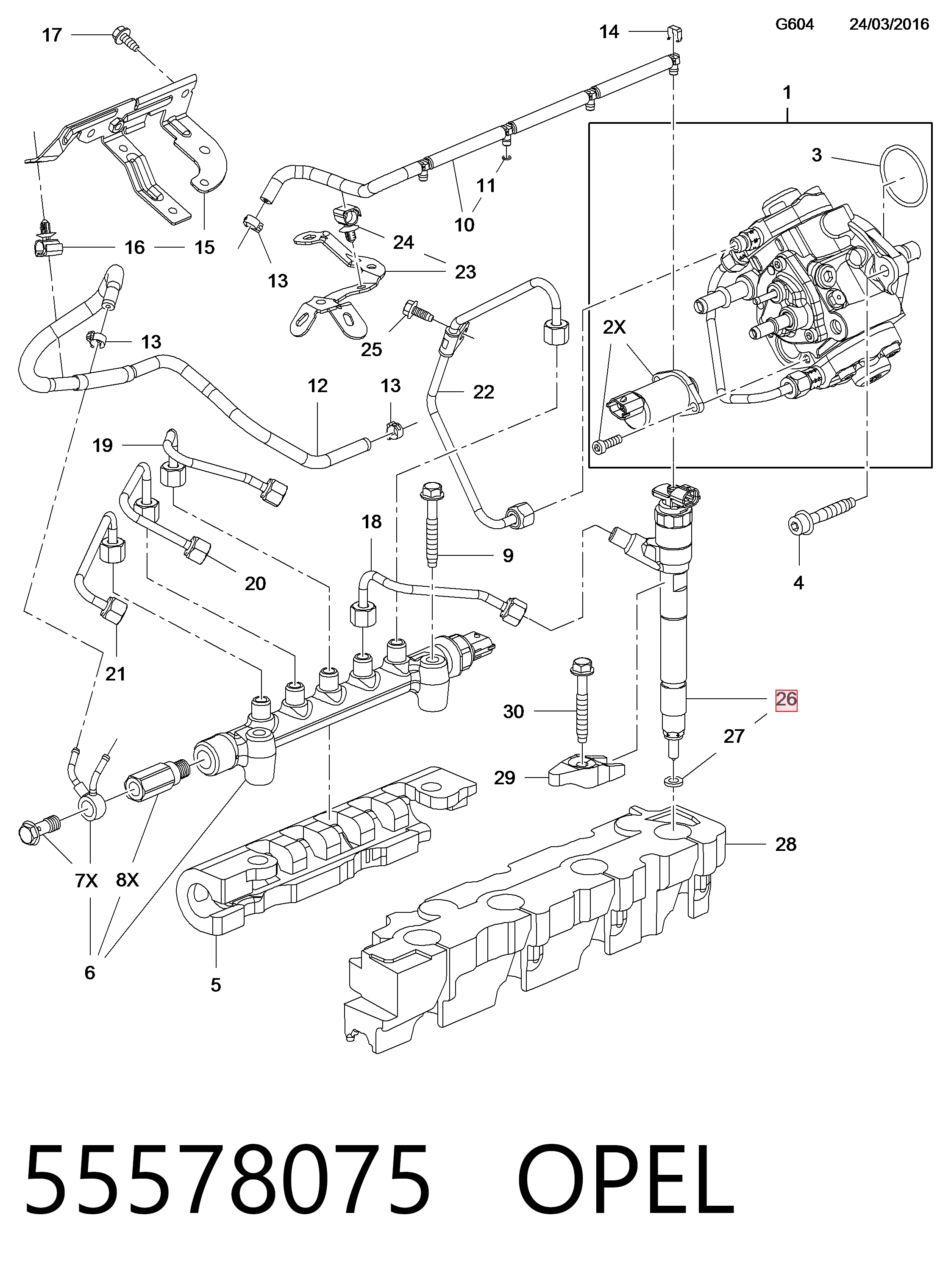 Форсунка інжектора Denso 2950501030