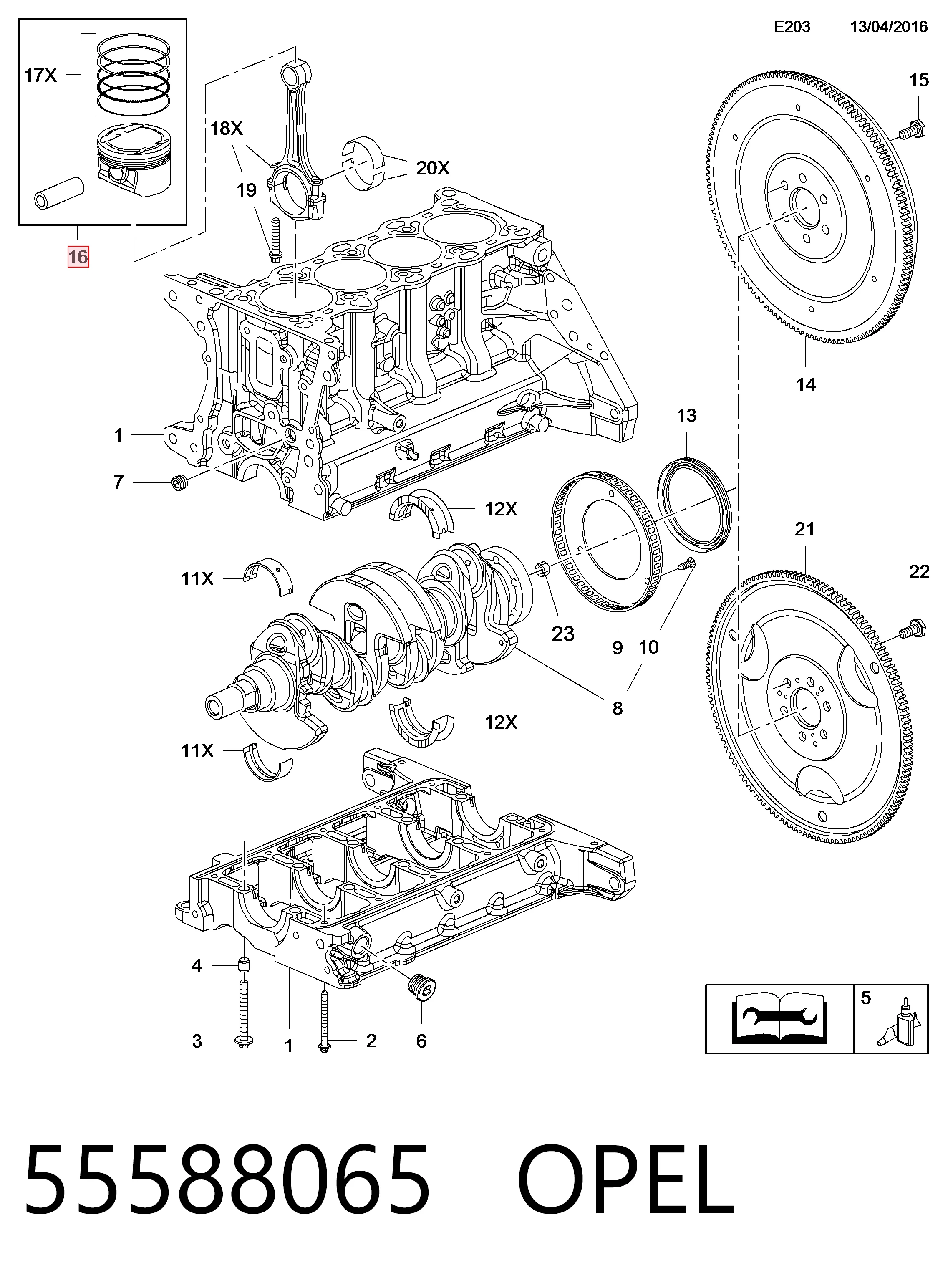 011PI00110000 Mahle Original Поршня на 1 циліндр, STD