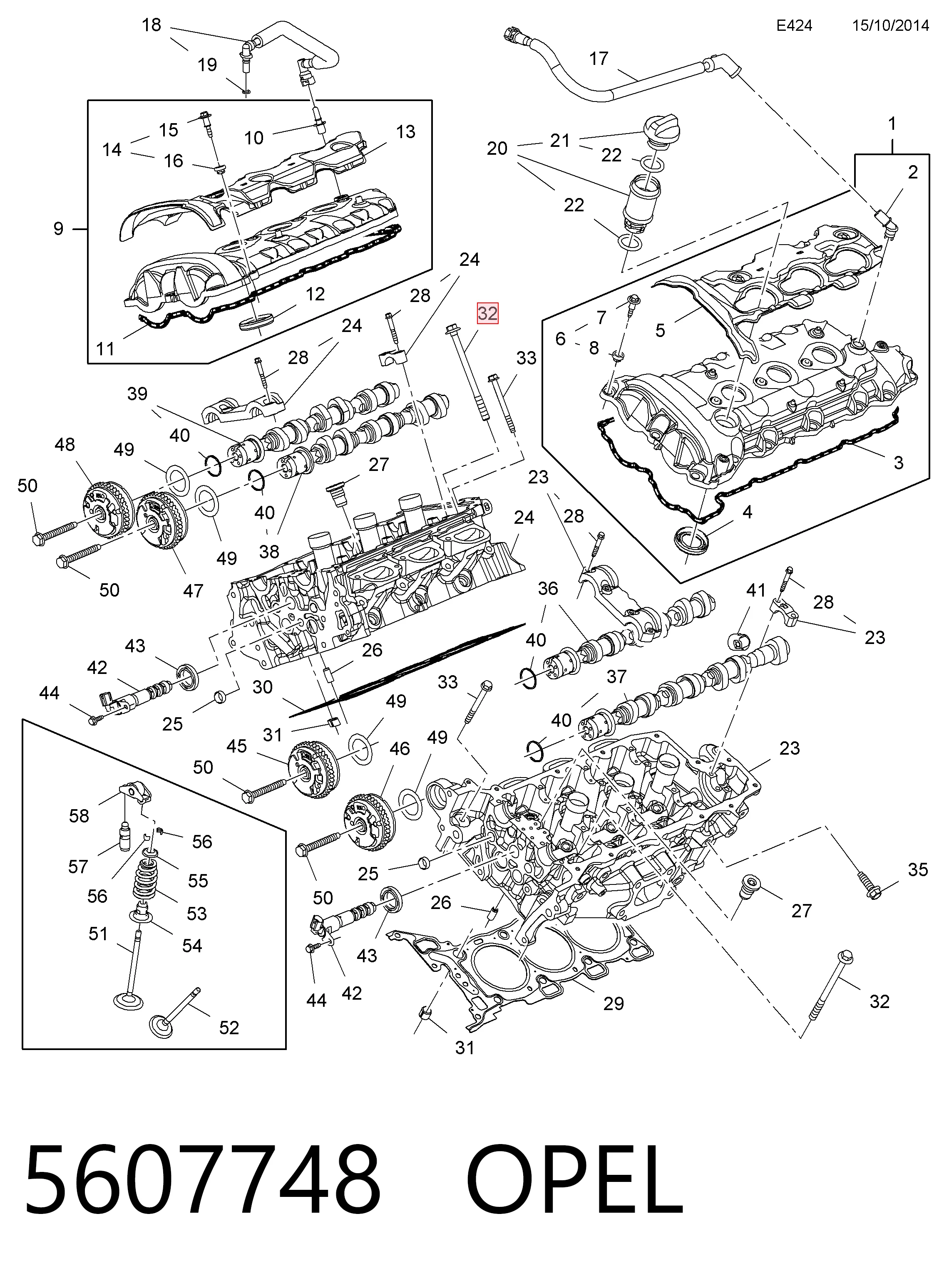 Болт головки блока циліндрів, ГБЦ Opel Insignia A седан (G09) (2008 - 2017) ціна, від 60.95 USD