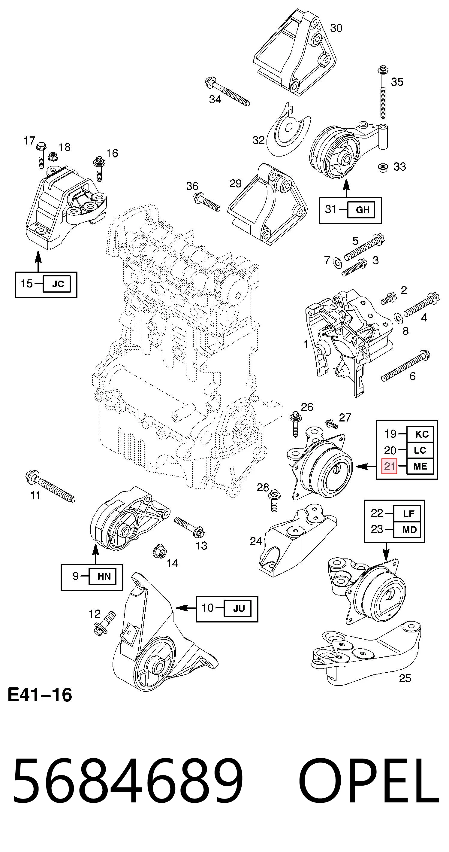 51740292 Fiat/Alfa/Lancia Ліва опора двигуна