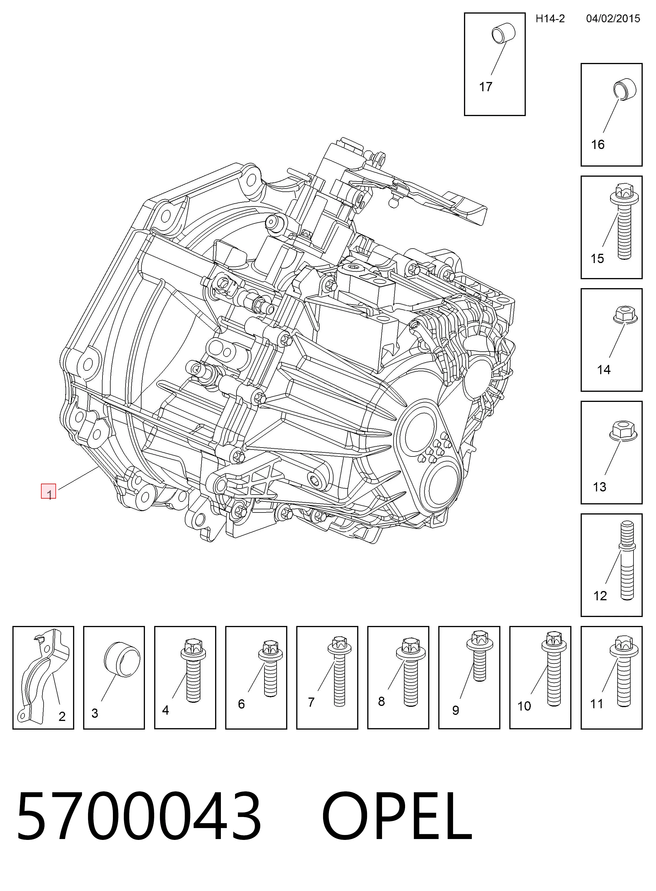 МКП в зборі Opel Astra H універсал (L35) (2004 - 2014) ціна, від 253.39 USD