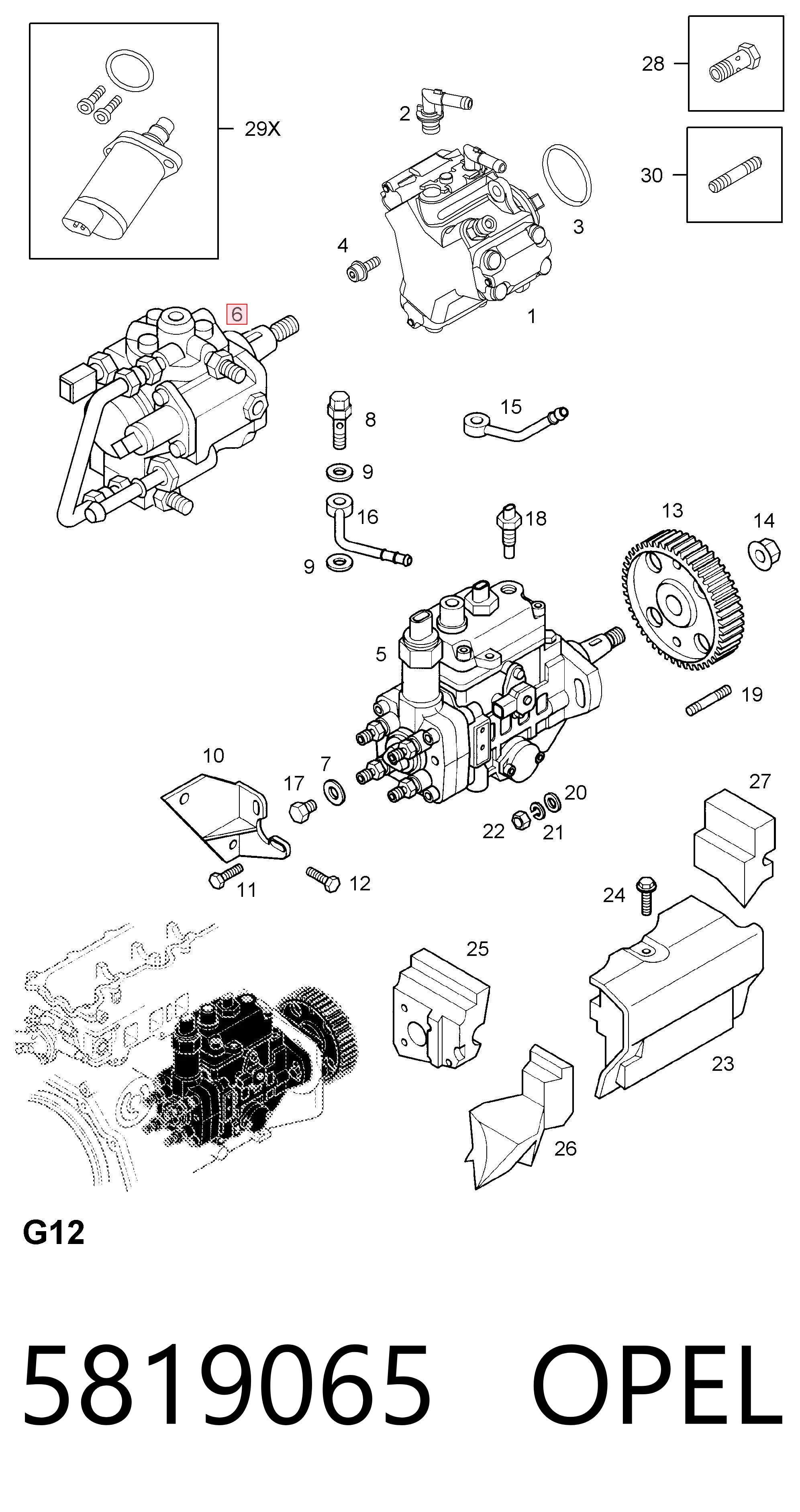 Паливний насос високого тиску 97313862 General Motors