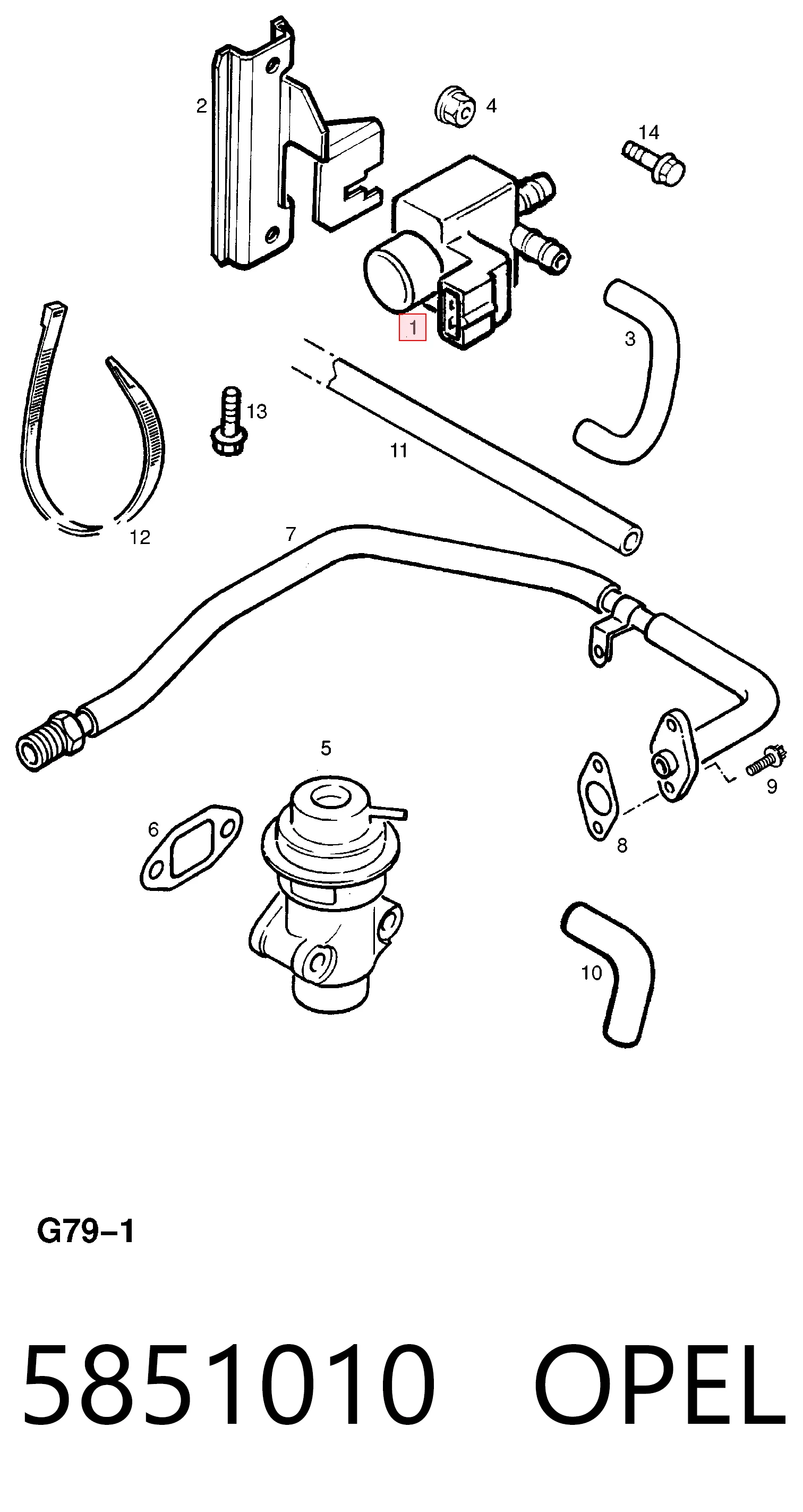 Клапан соленоїд регулювання заслонки EGR Magneti Marelli EV133C