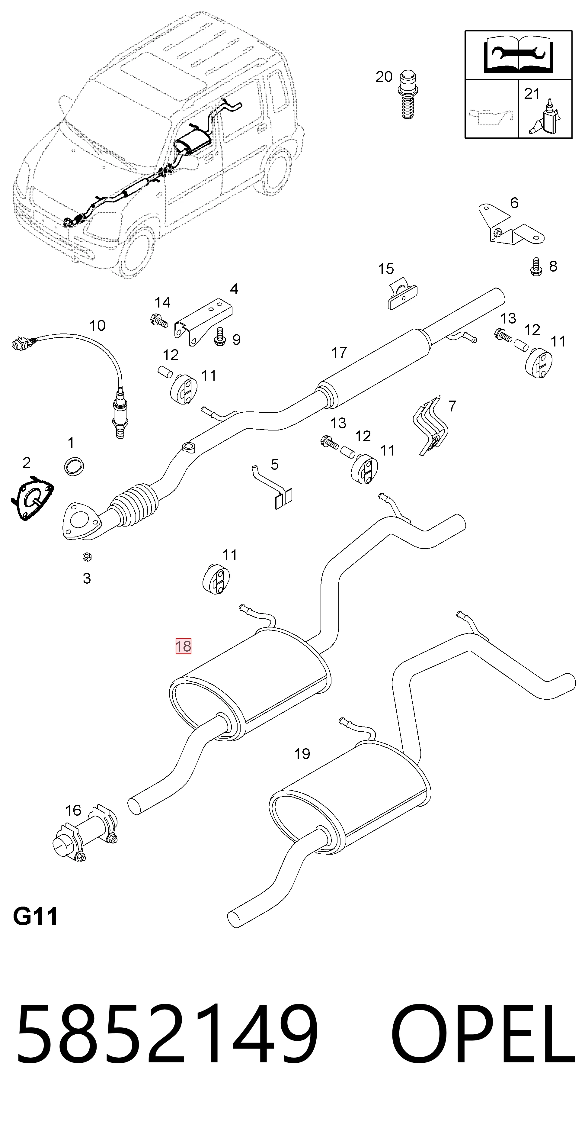 Вихлоп Opel Agila A хетчбек (H00) (2000 - 2007) ціна, від 85.62 USD