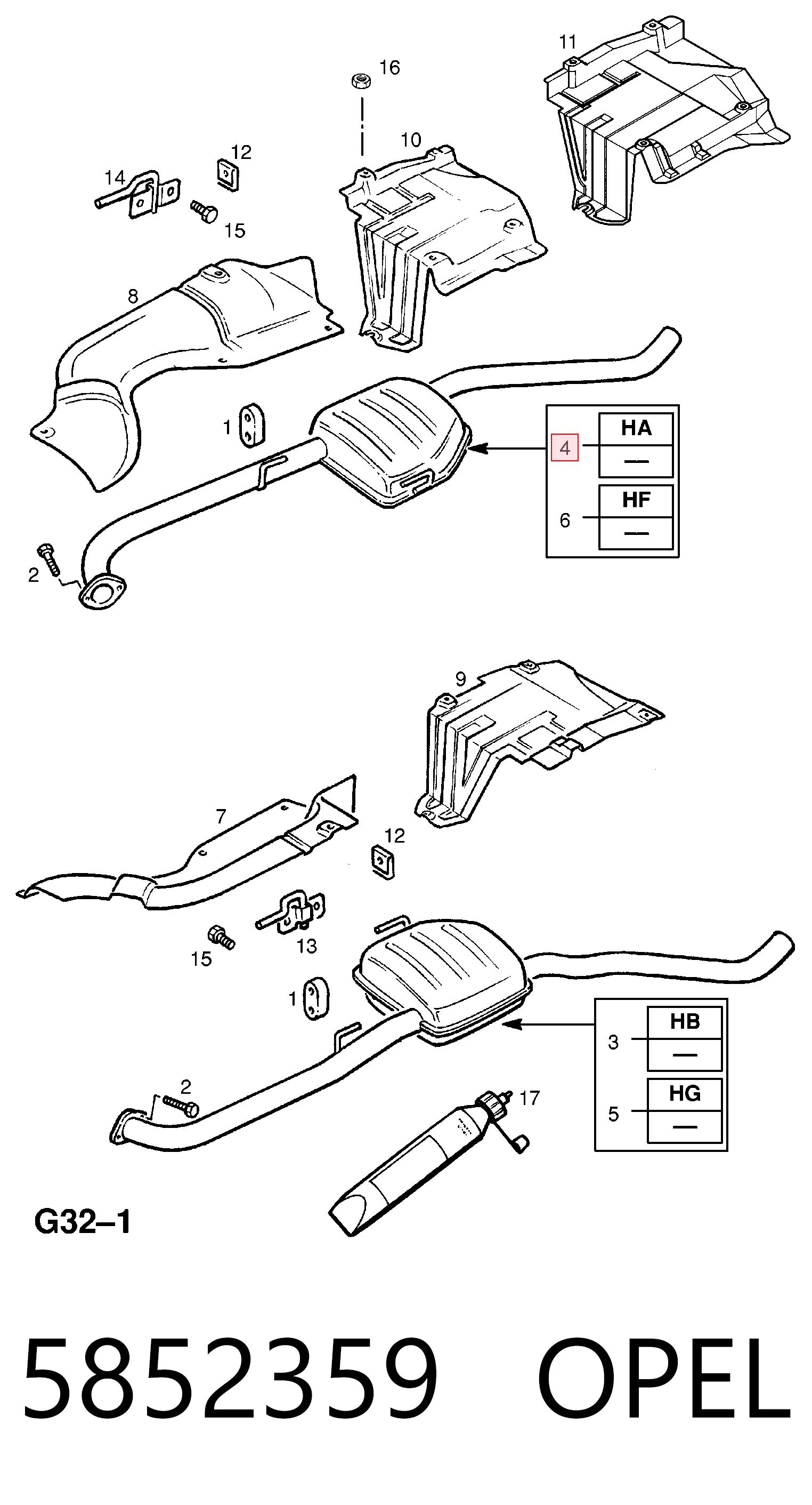 BS283211 Bosal Середній глушник