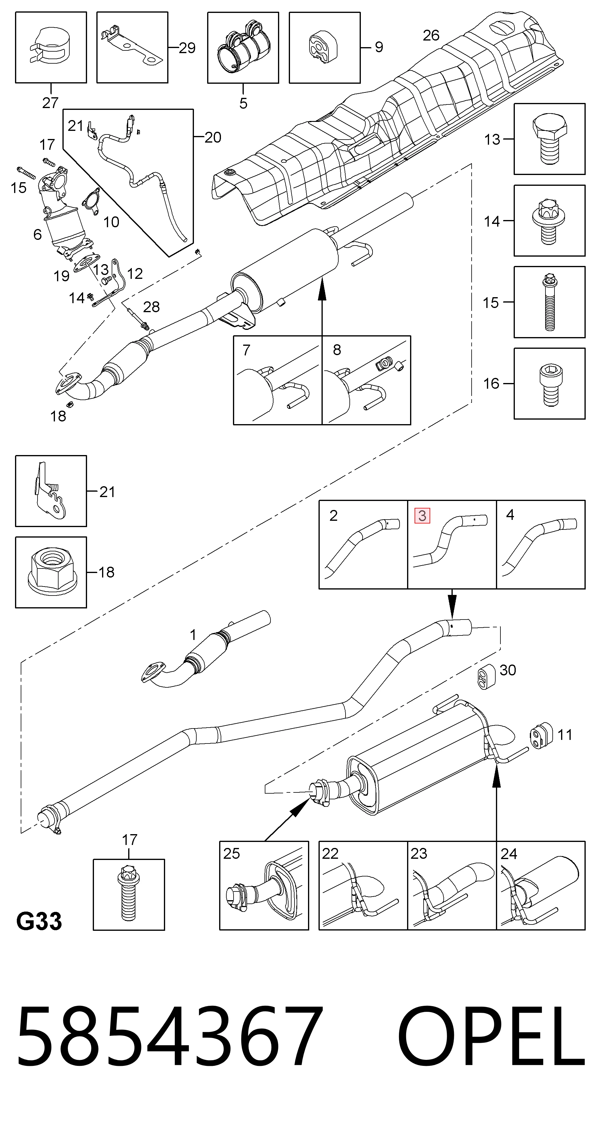 BS850093 Bosal Середній глушник