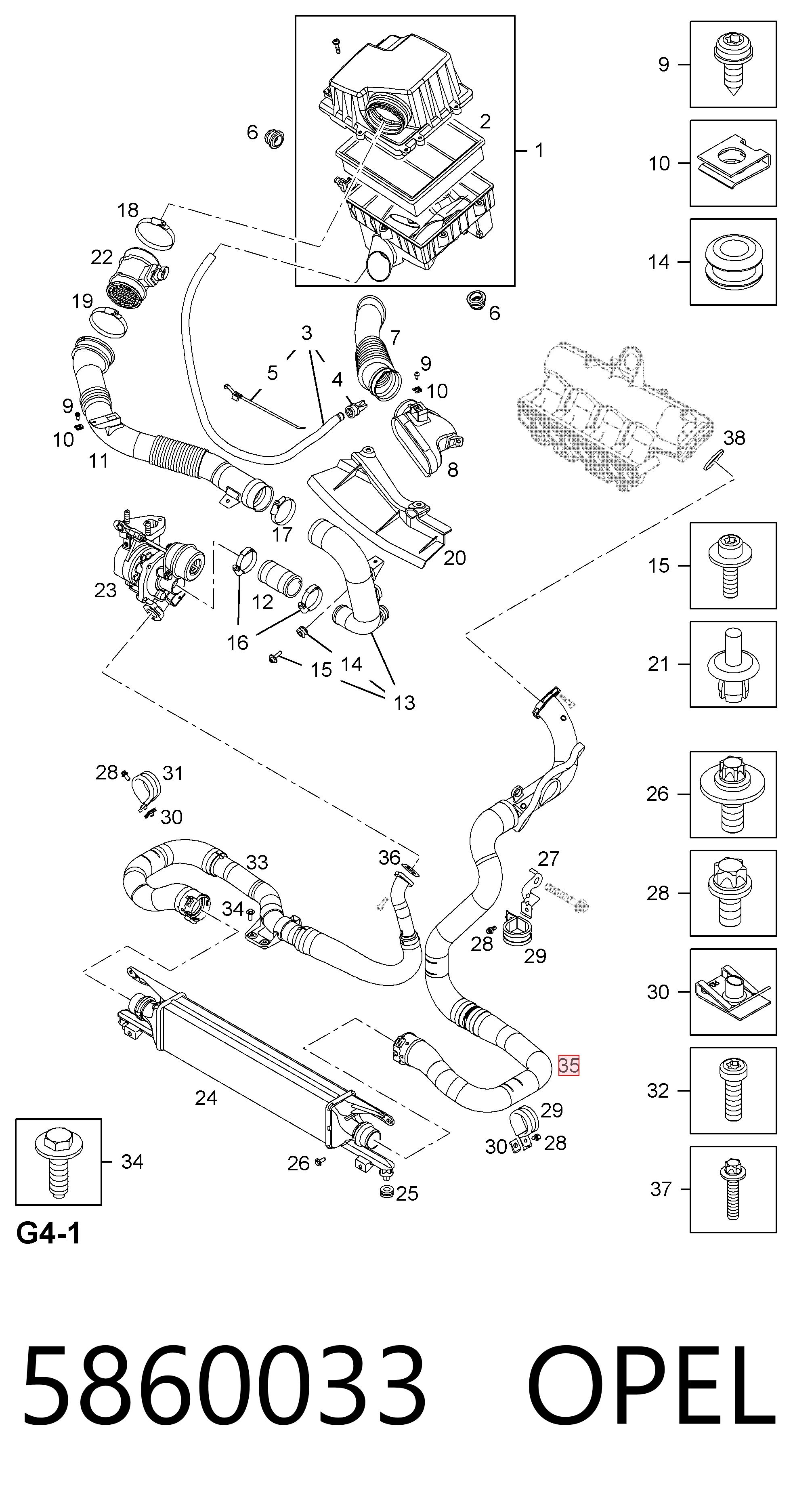 13269379 General Motors Трубка, що нагнітається
