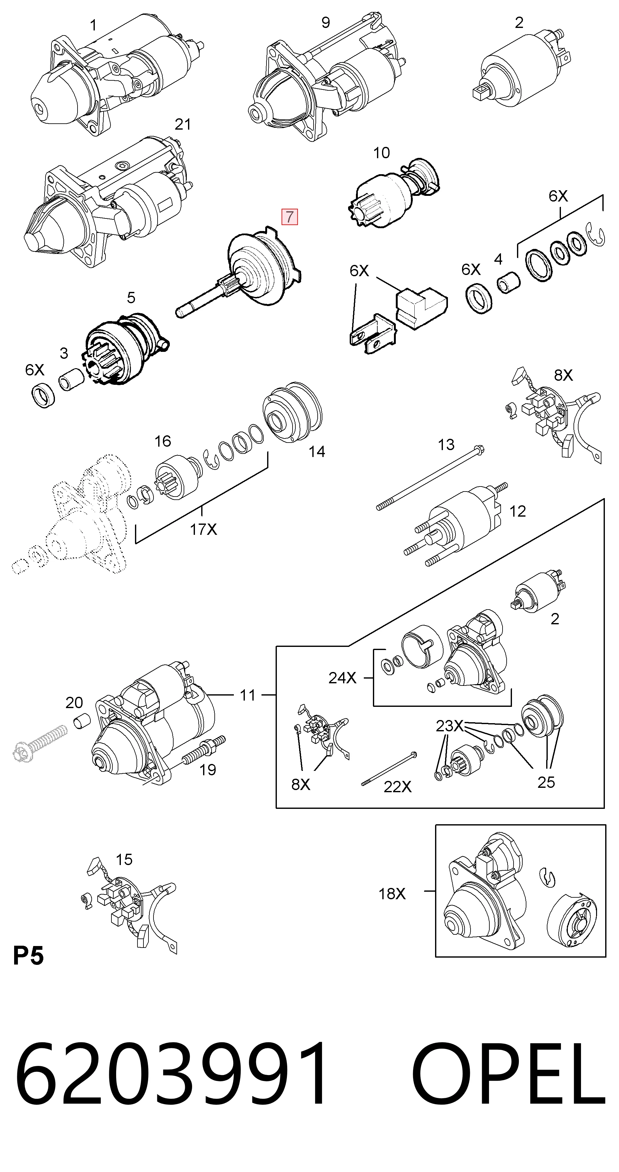 Редуктор стартера 93179928 Peugeot/Citroen