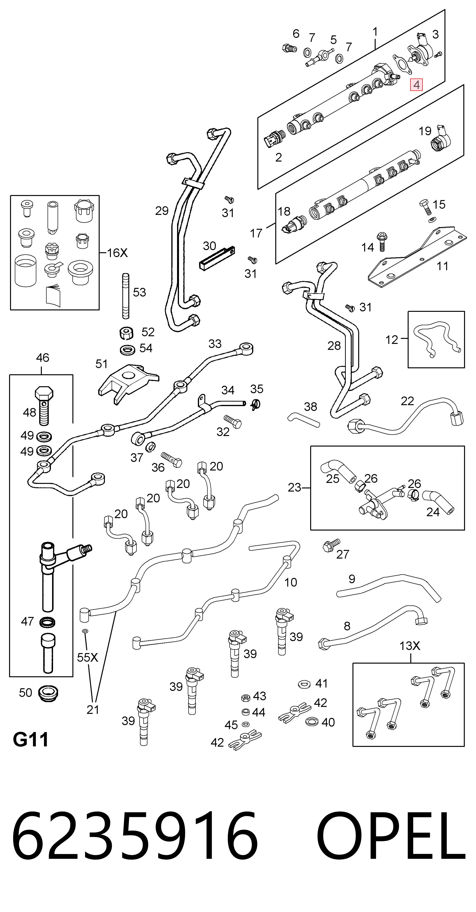 6235916 Opel Ремкомплект ПНВТ