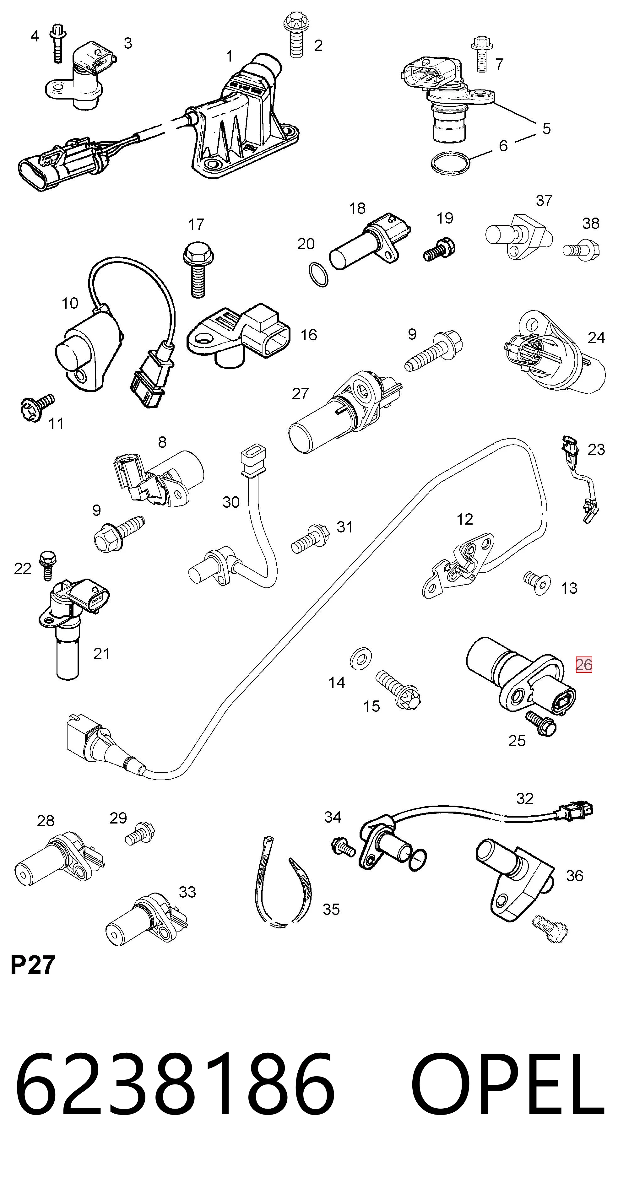 6238186 Opel ДПКВ