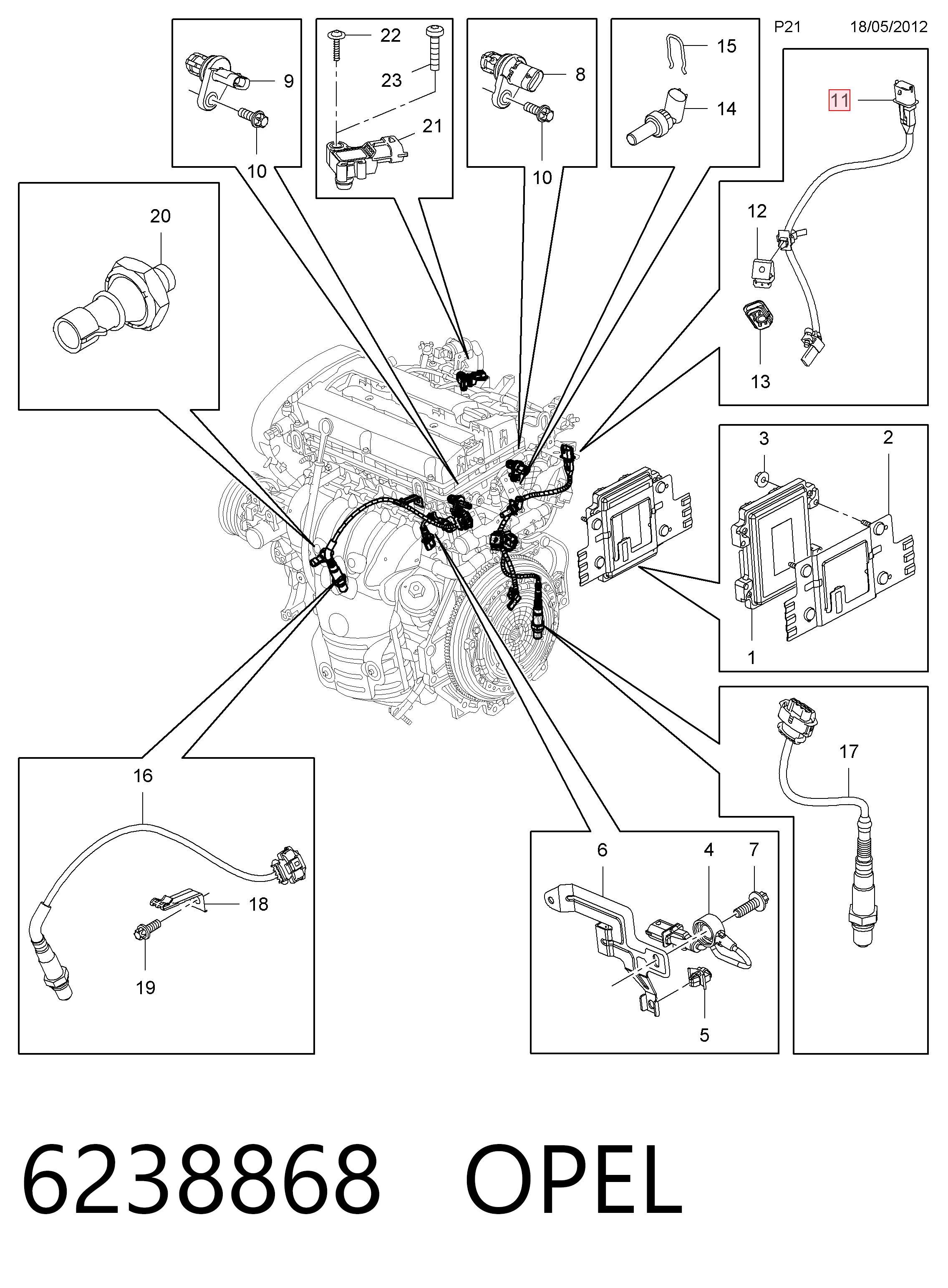 6238868 Opel ДПКВ