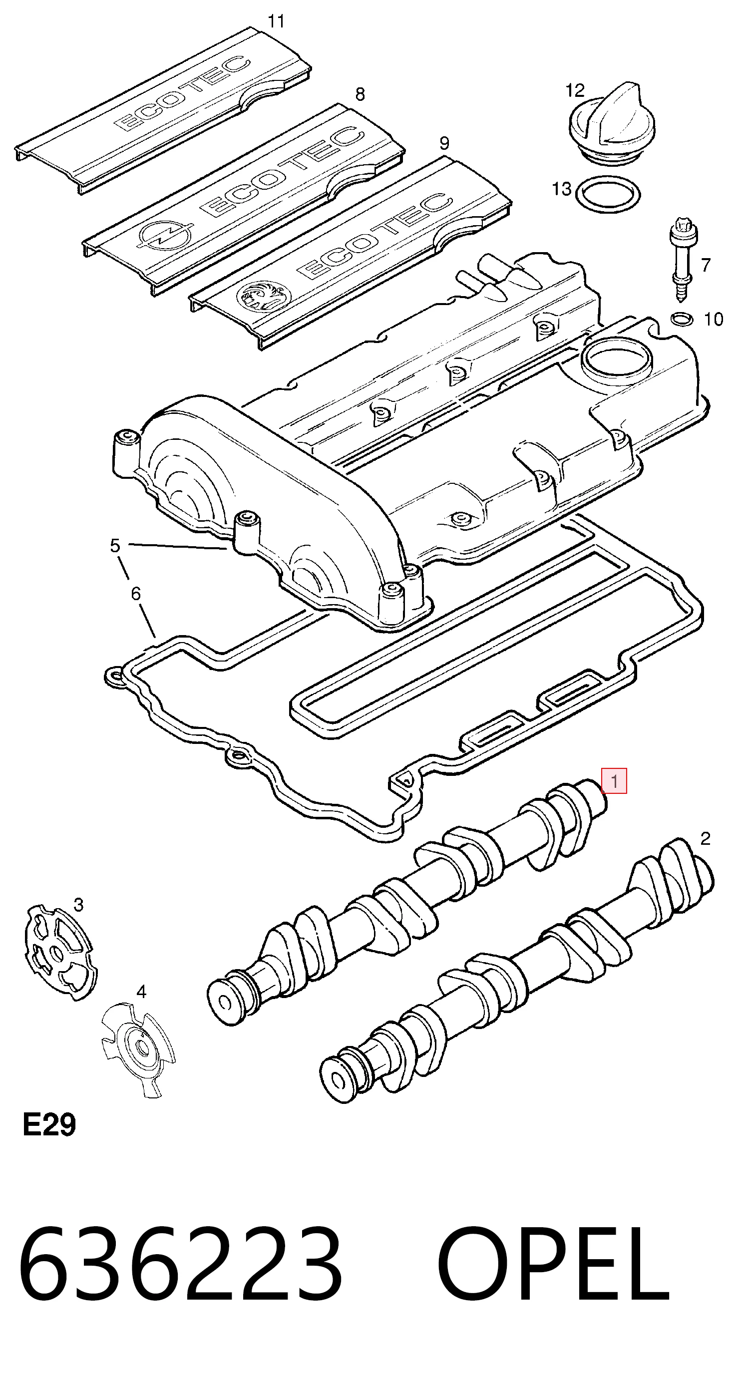 Шток двигуна, впускний General Motors 55568430 ціна, від 126.26 USD