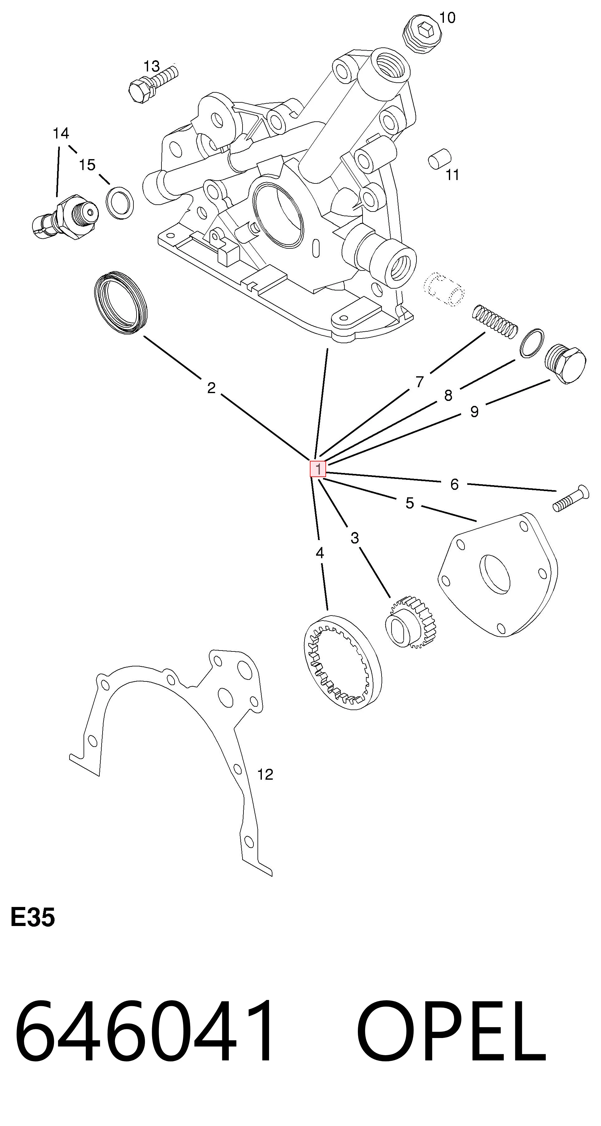 646041 Opel Масляний насос двигуна