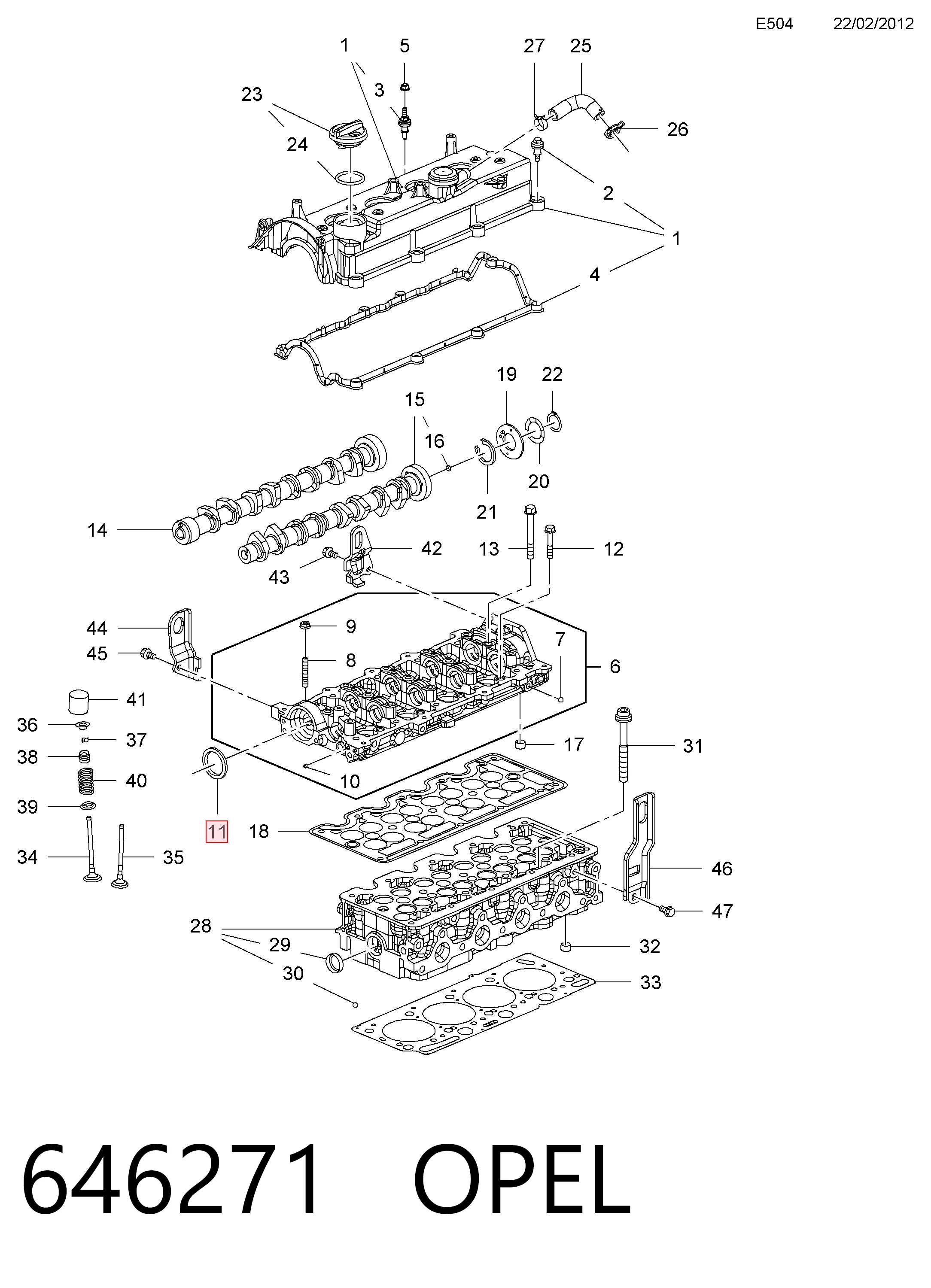 Купити 0646271 General Motors Сальник коленвала передній