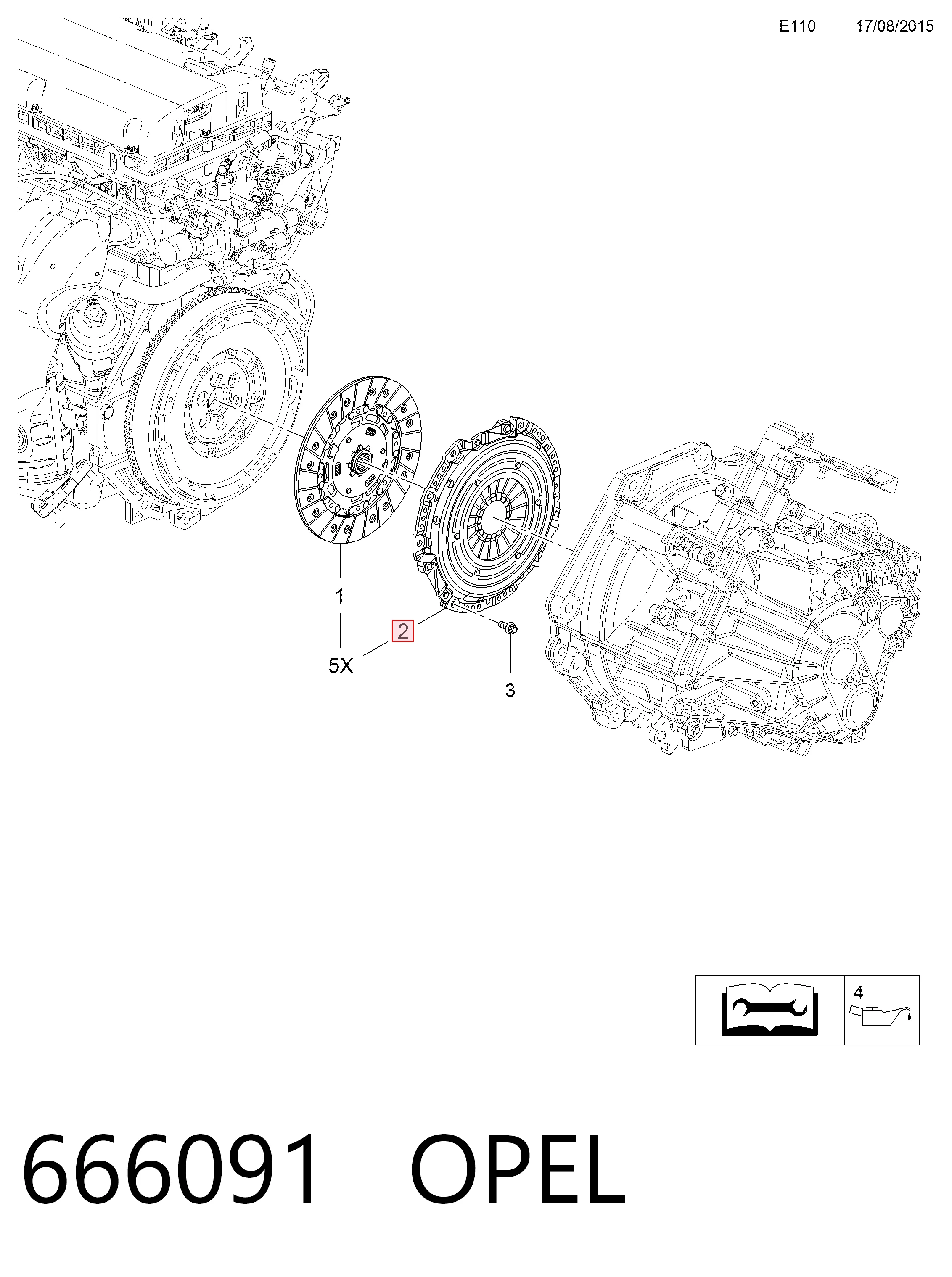 Диск зчеплення 666091 General Motors
