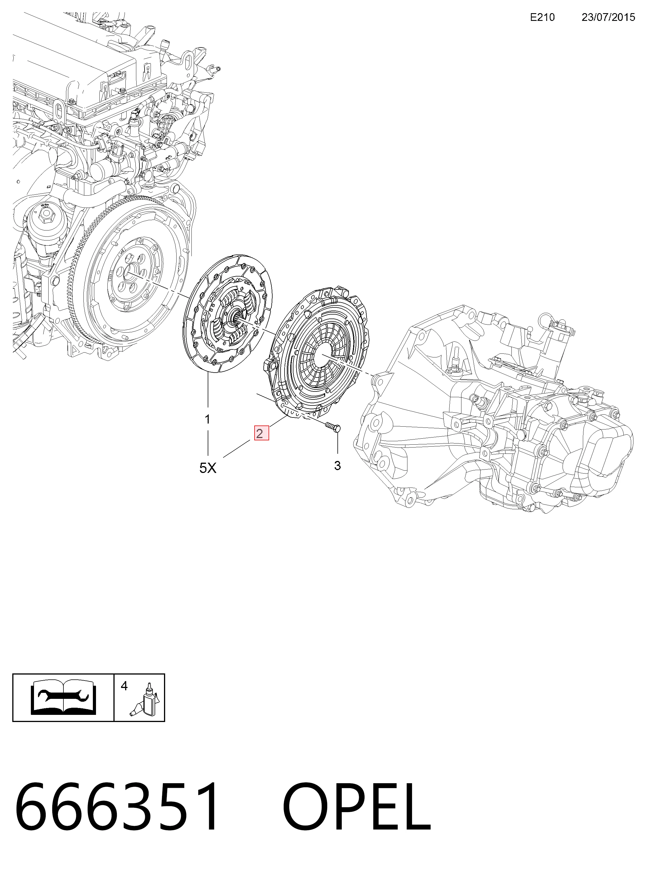Купити 55489045 Peugeot/Citroen Корзина зчеплення