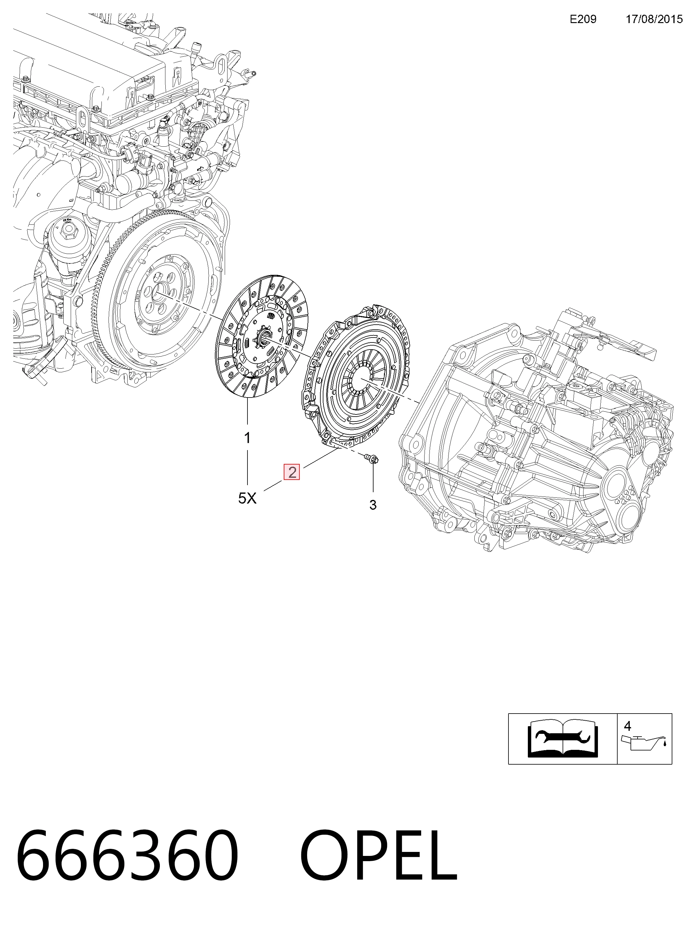 93195502 Peugeot/Citroen Натискний диск зчеплення