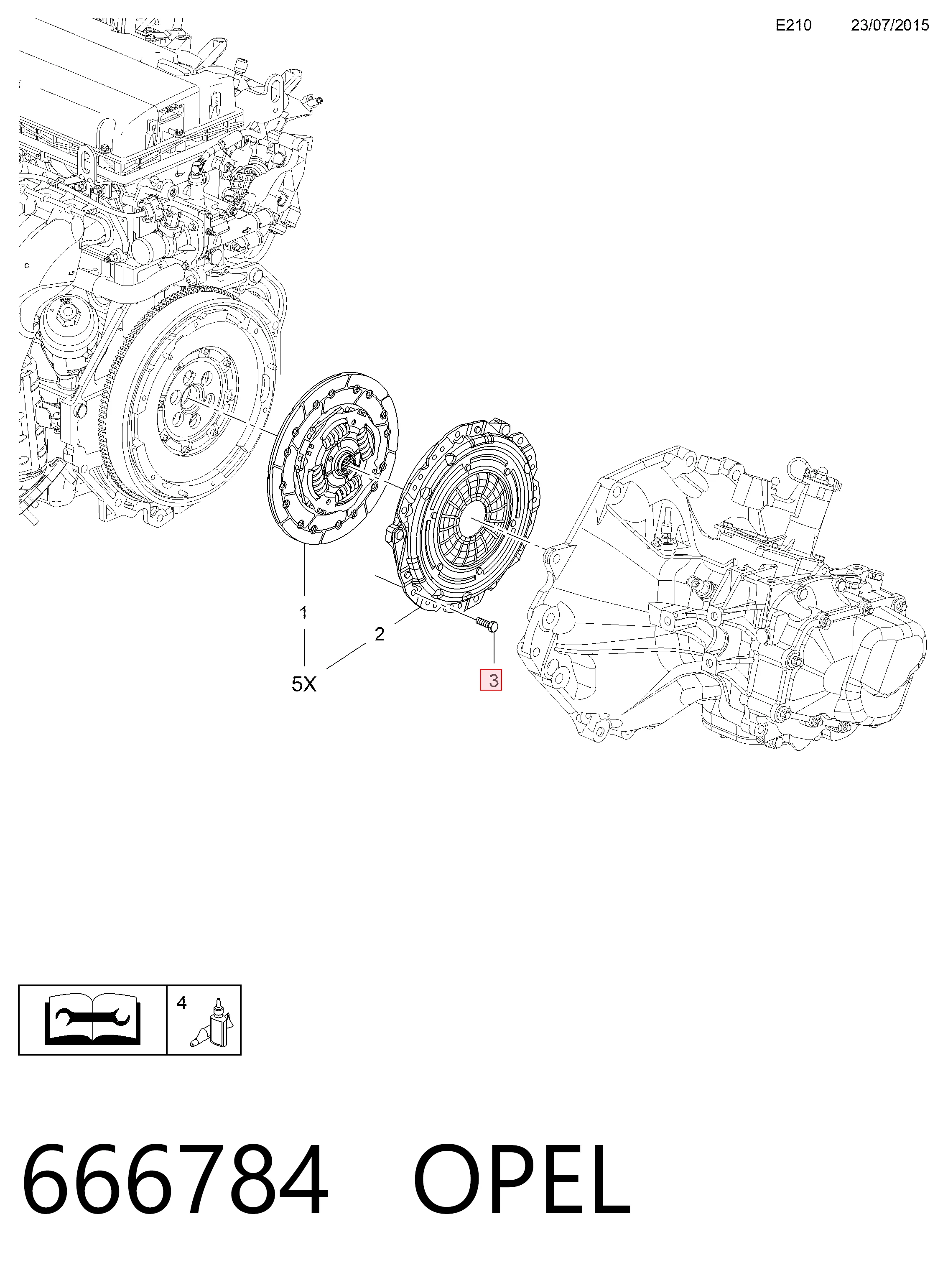 Болт кріплення корзини зчеплення I2001407 General Motors